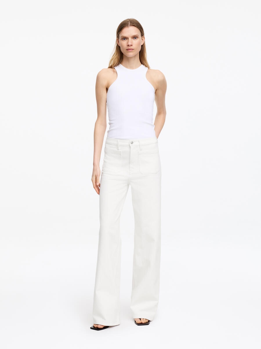 ARKET Women's  Lupine Flared Jeans White,  size 44