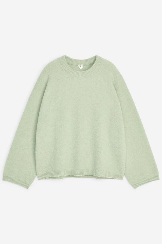 Alpaca-Wool Blend Jumper - Sage/Dark Blue/Black/Green/Dark Brown/Dark Burgundy - 1