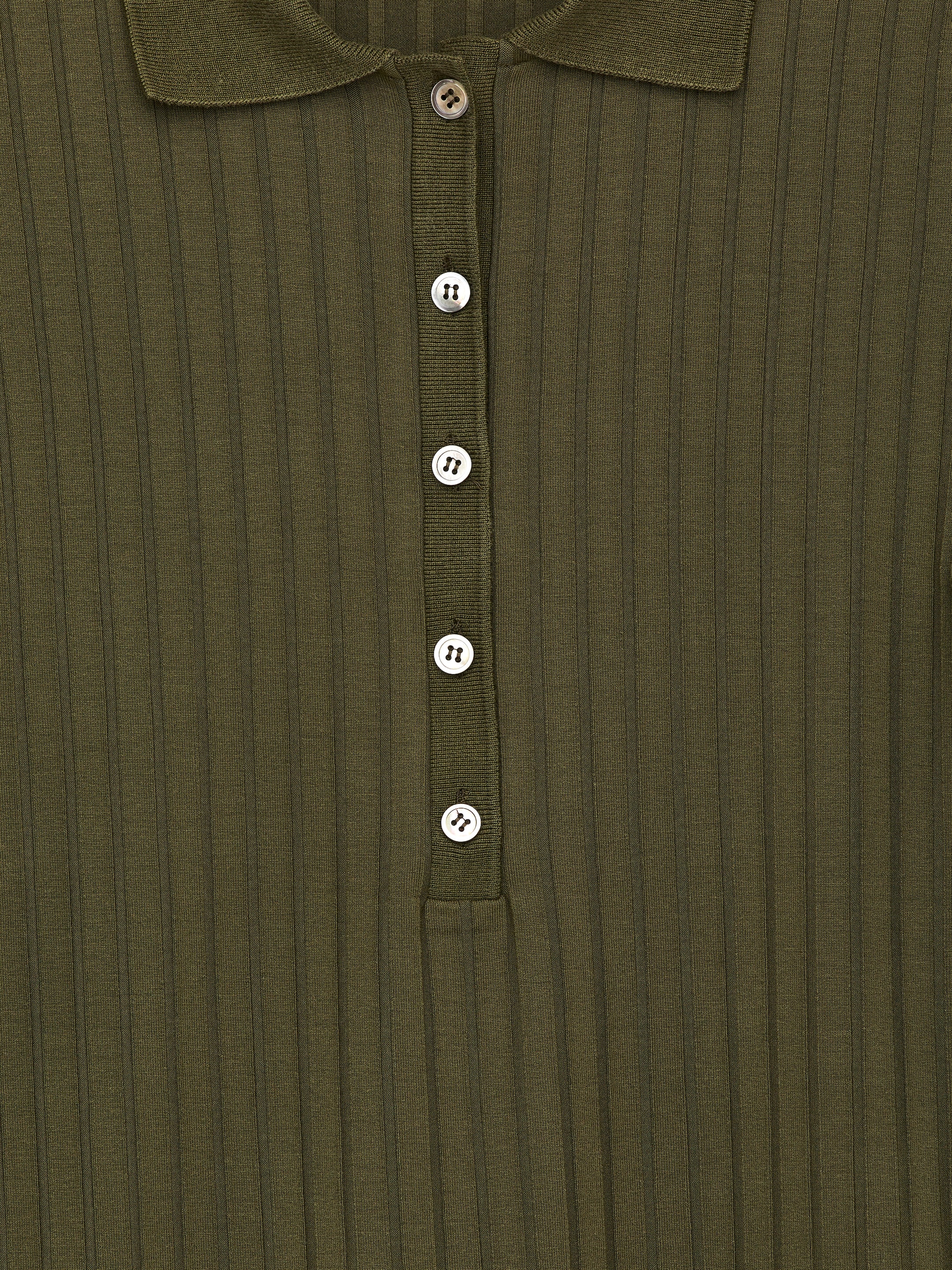 Größeres Bild ansehen: Breit geripptes Poloshirt - Khaki - Ladies | H&M DE 6