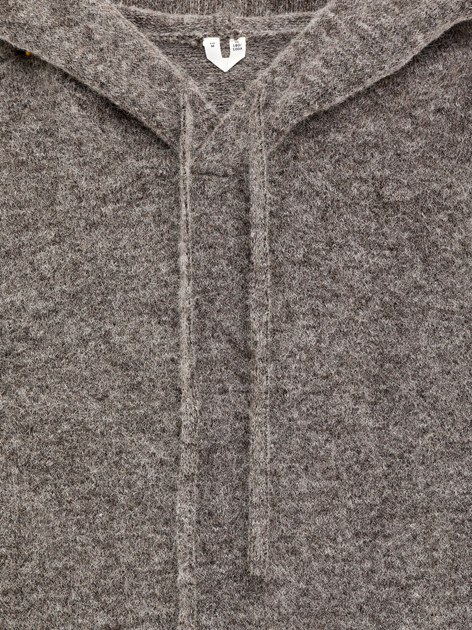 Sweat à capuche en mélange de laine et d'alpaga - Taupe - 3