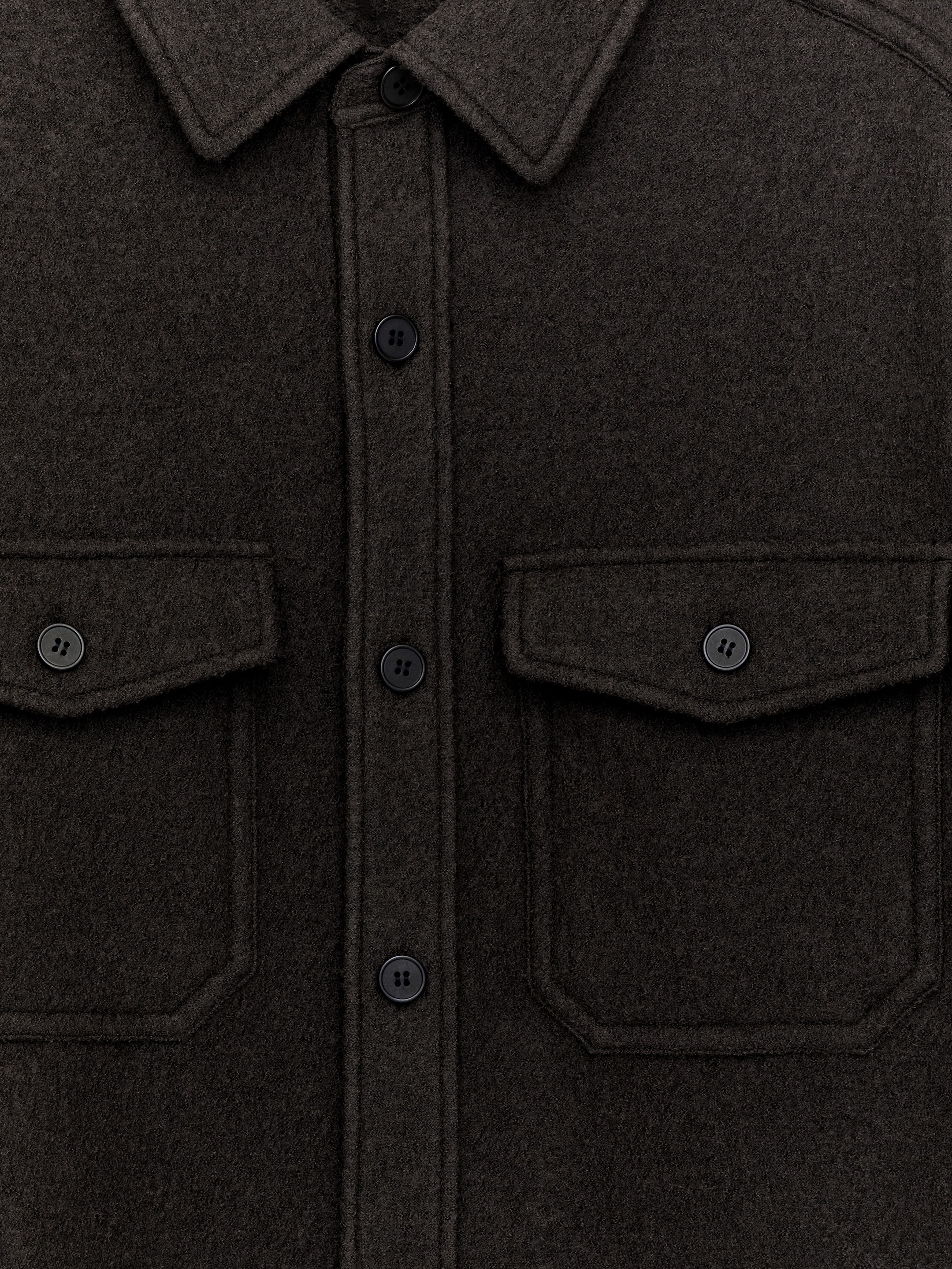 Bouclé Wool Overshirt - Brown - Relaxed fit - Men - StillMedia/DescriptiveDetail - 2