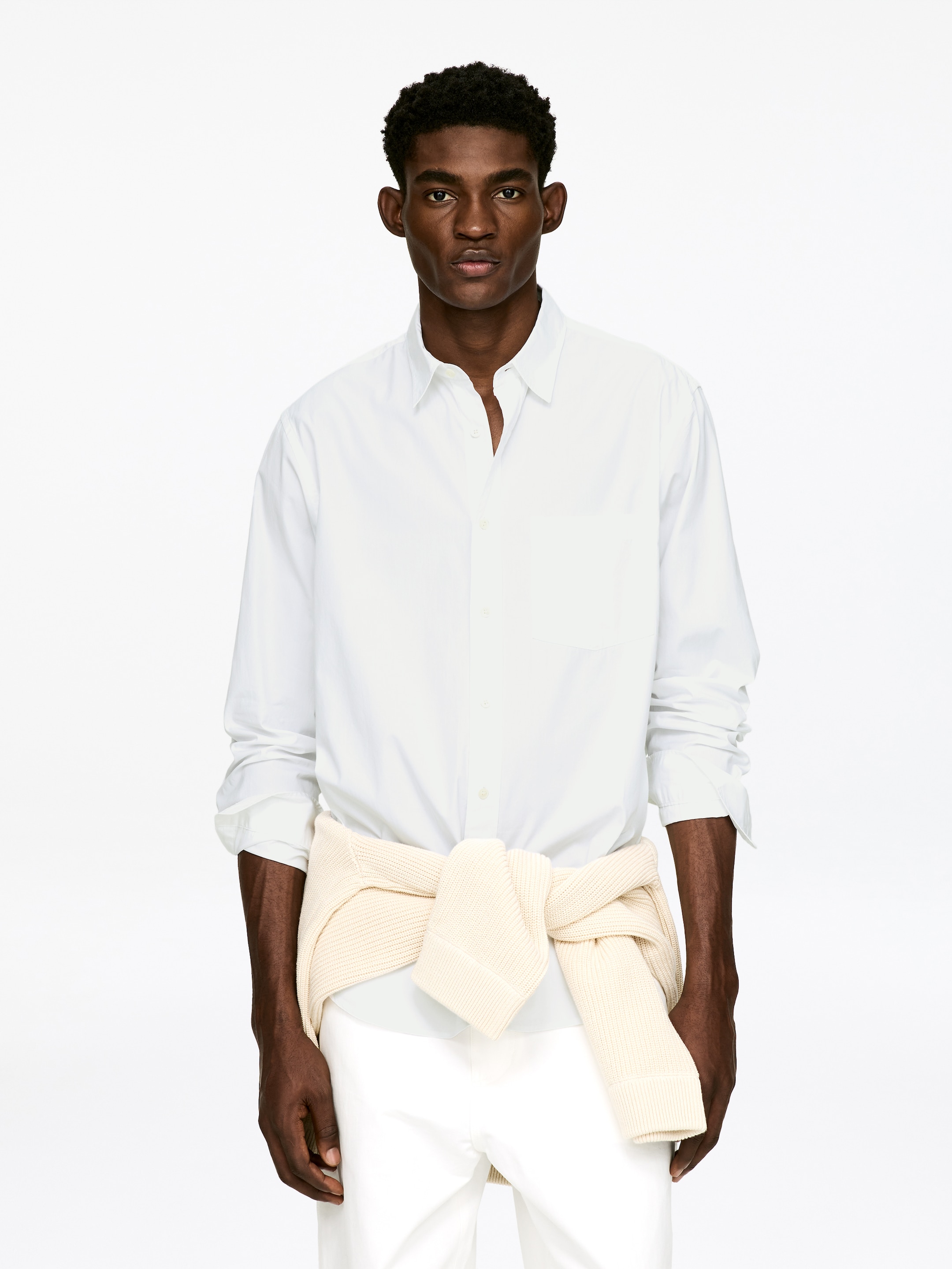 Visualizza immagine più grande: Camicia in popeline dalla vestibilità rilassata - Bianco - UOMO | H&M IT 1