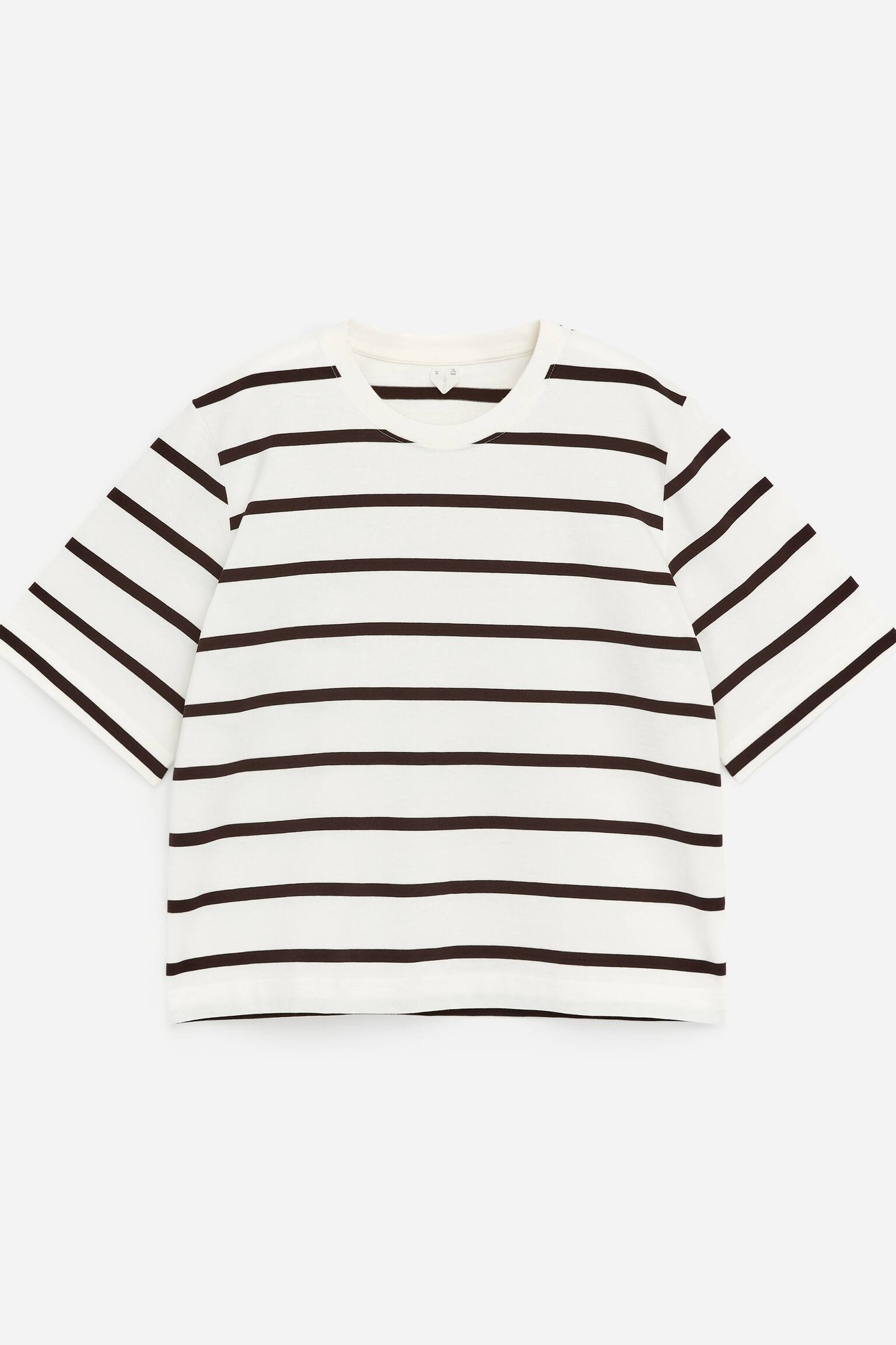 T-shirt coupe carrée ALBA - Blanc/Marron/Rouge/Écru/Rose délavé/Blanc/Noir - 2