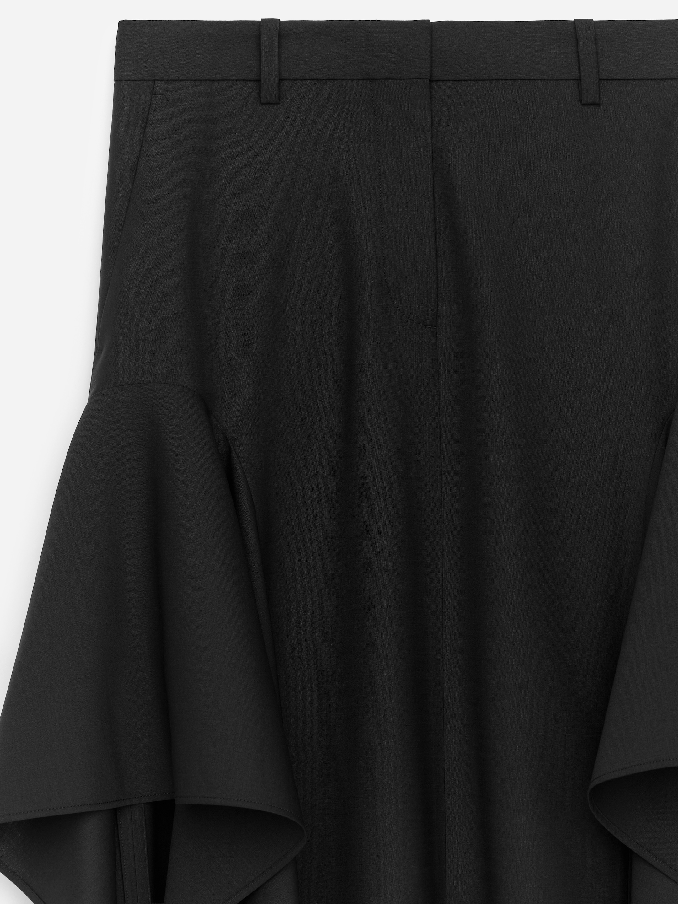 Tailored Frill Skirt - Black - Regular fit - Women - StillMedia/DescriptiveDetail - 2