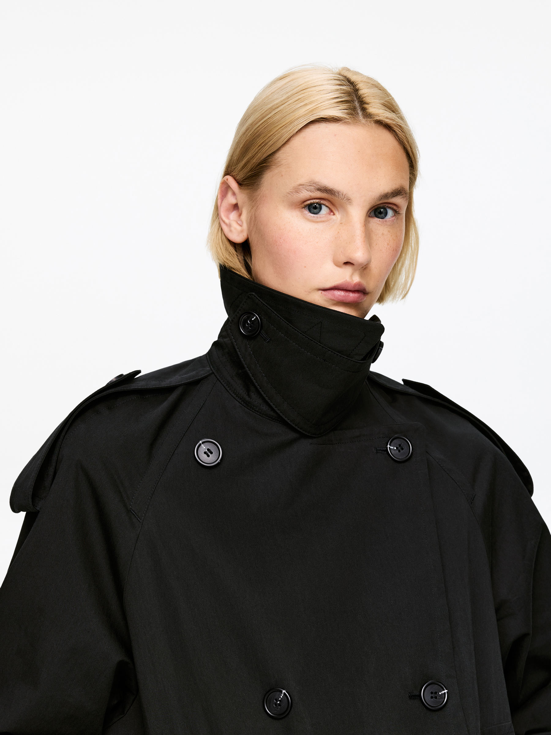 Oversized Trench Jacket - Black - Oversized - Women - StillMedia/Lookbook - 4