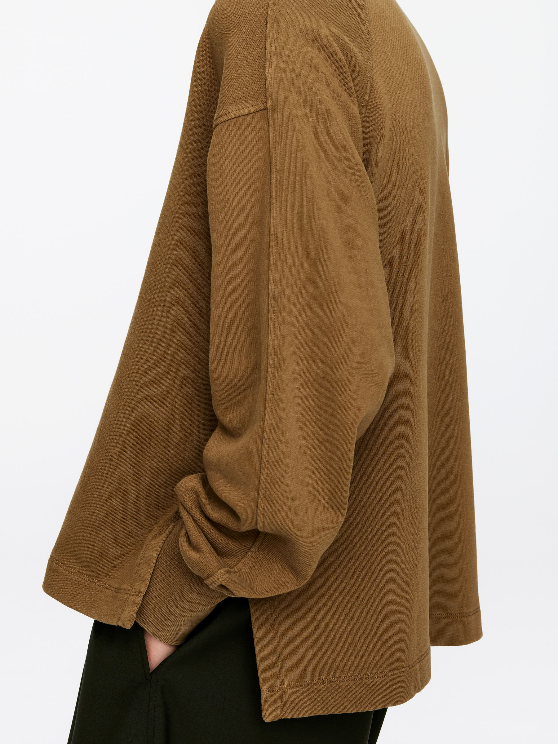 Sweatshirt mit halbem Reißverschluss - Braun - Regular Fit - Damen - StillMedia/Lookbook - 4