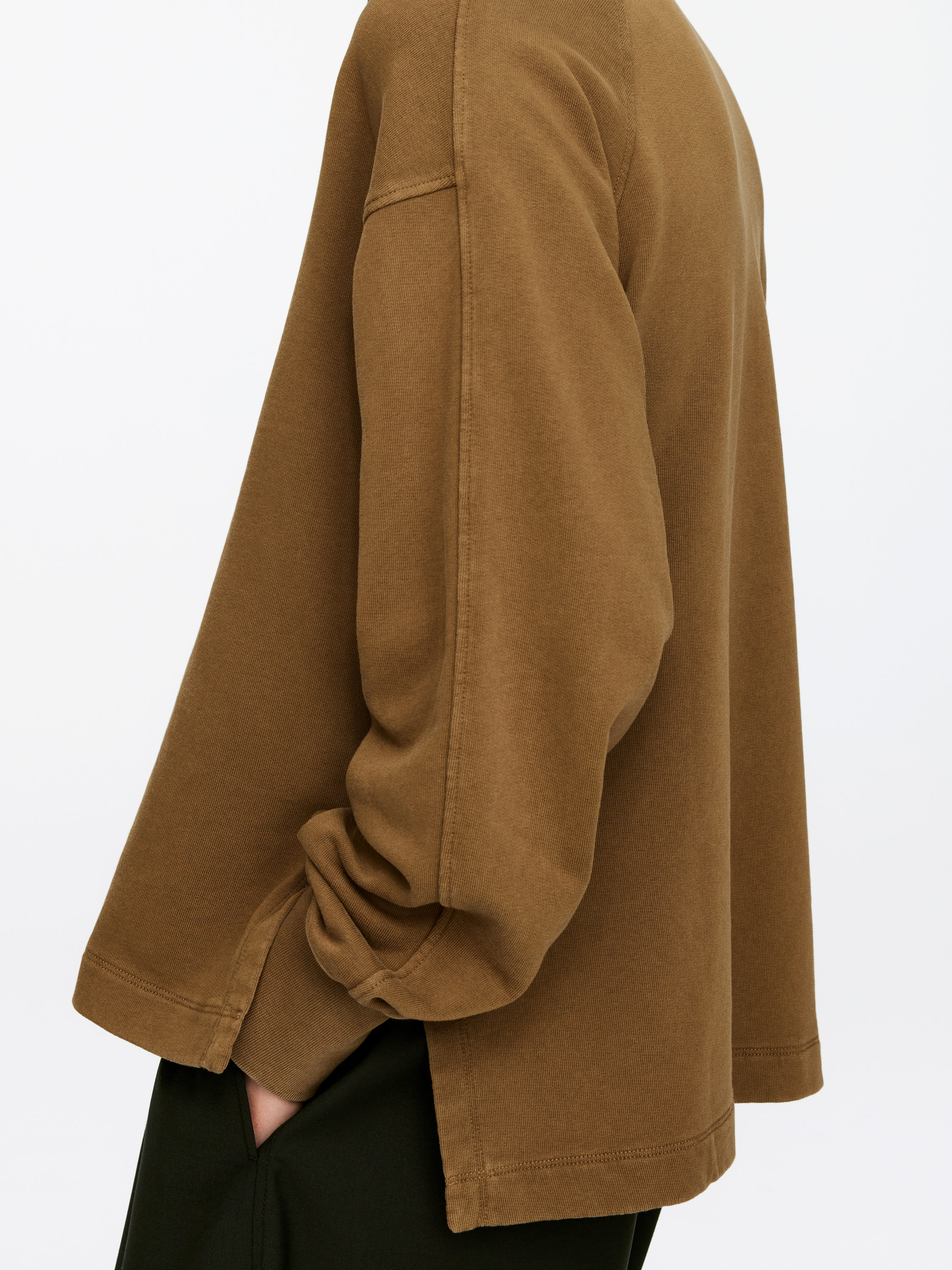 Half-Zip Sweatshirt - Brown - Regular fit - Women - StillMedia/Lookbook - 4
