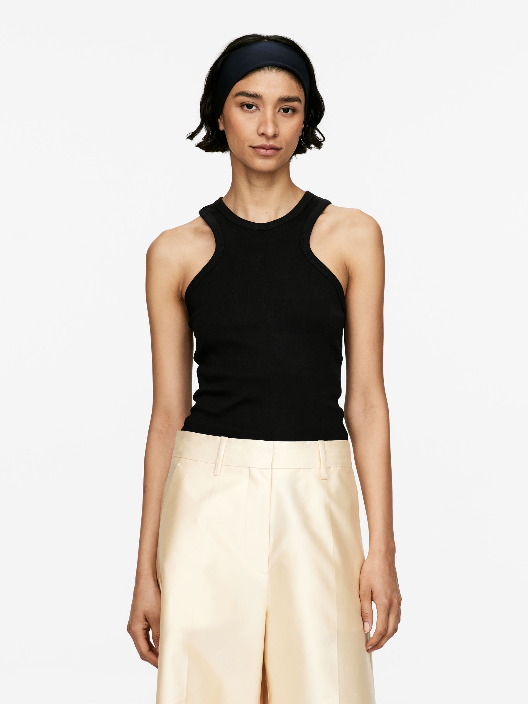 Ribbed Racer Tank - Black - Women - StillMedia/Lookbook - 10