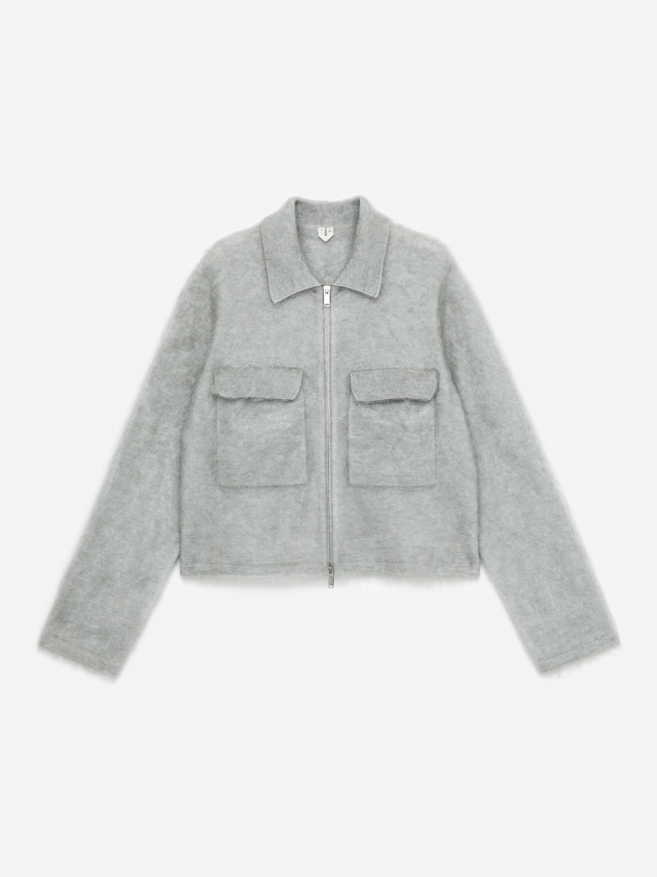 Strickjacke aus Mohair und Wolle - Grau - Regular Fit - Damen - StillMedia/DescriptiveStillLife - 2