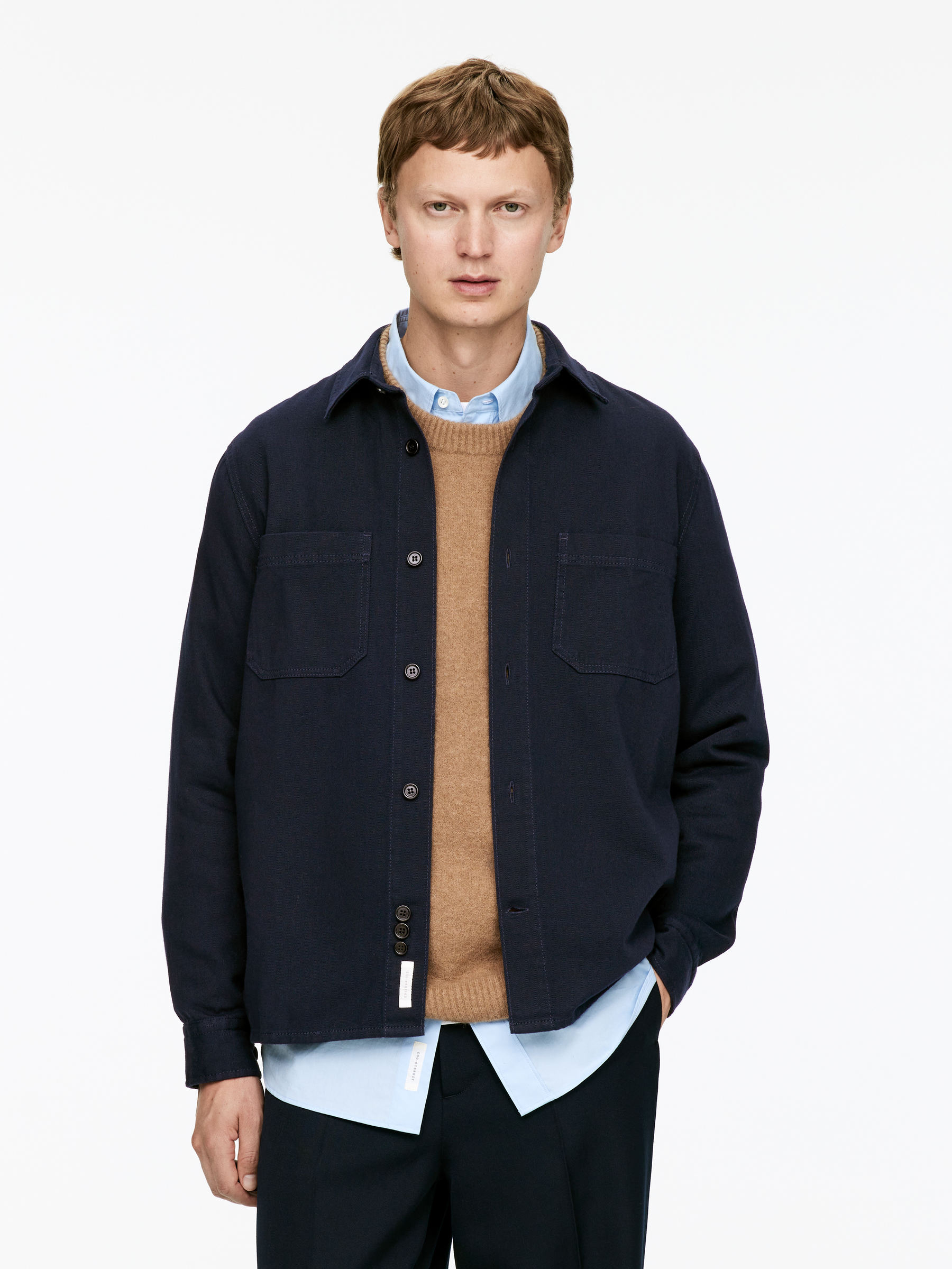 Cotton Twill Overshirt-#282731-11055