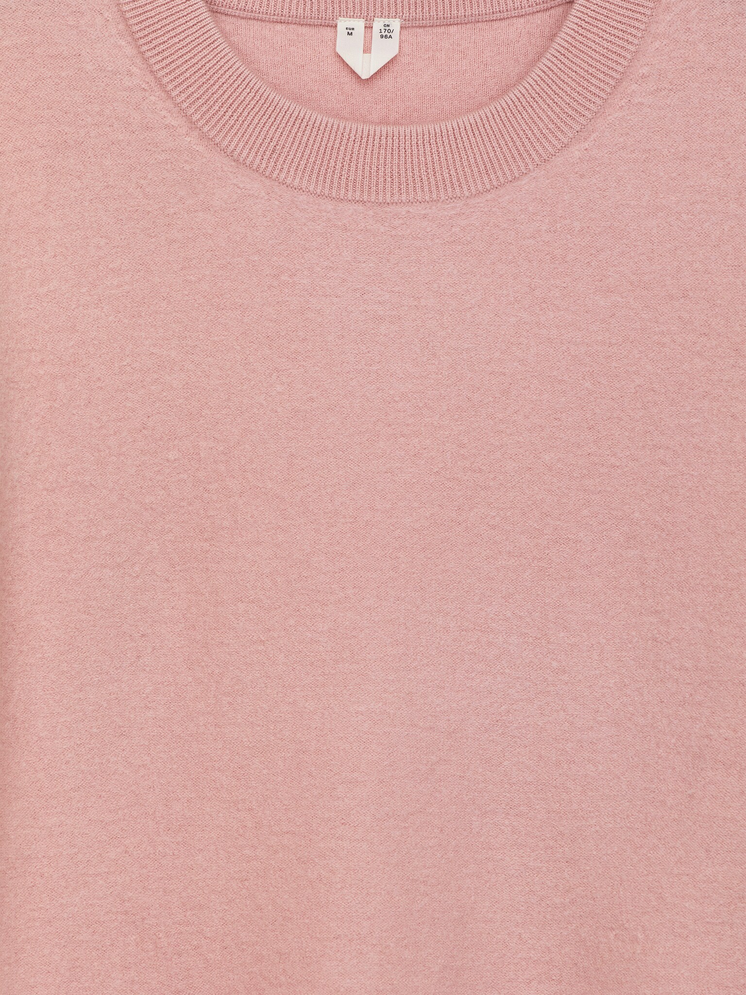 Pull en laine bouillie - Rose poudré/Gris foncé chiné - 4