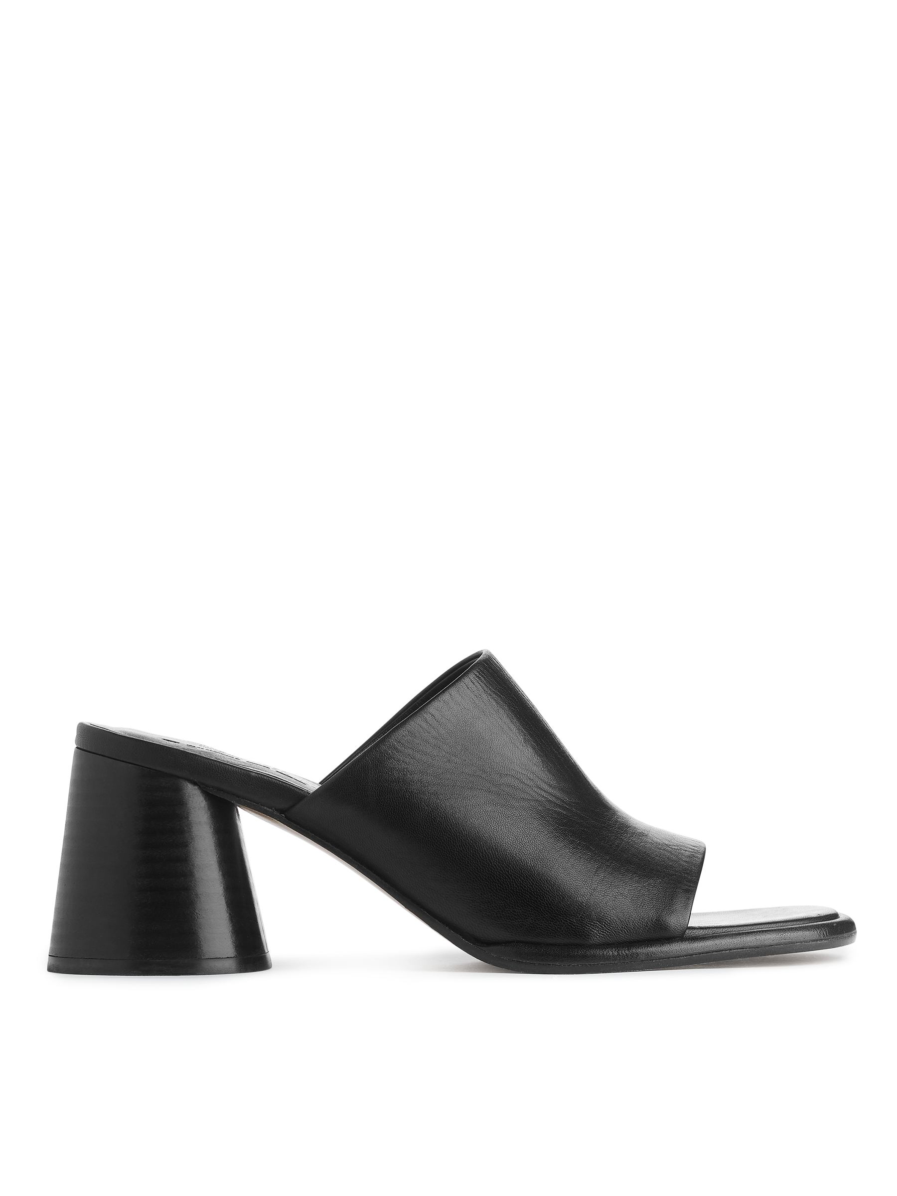 Mules in pelle con tacco svasato - Nero - Women - StillMedia/DescriptiveStillLife - 2