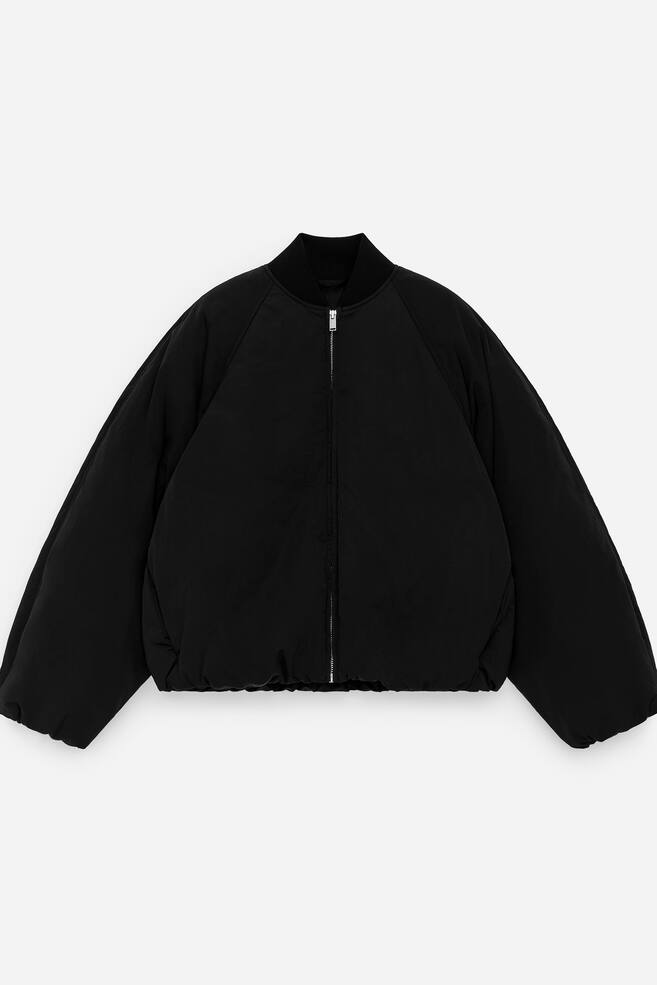 Veste raccourcie Upcycled Down - Noir/Rouge foncé - 1