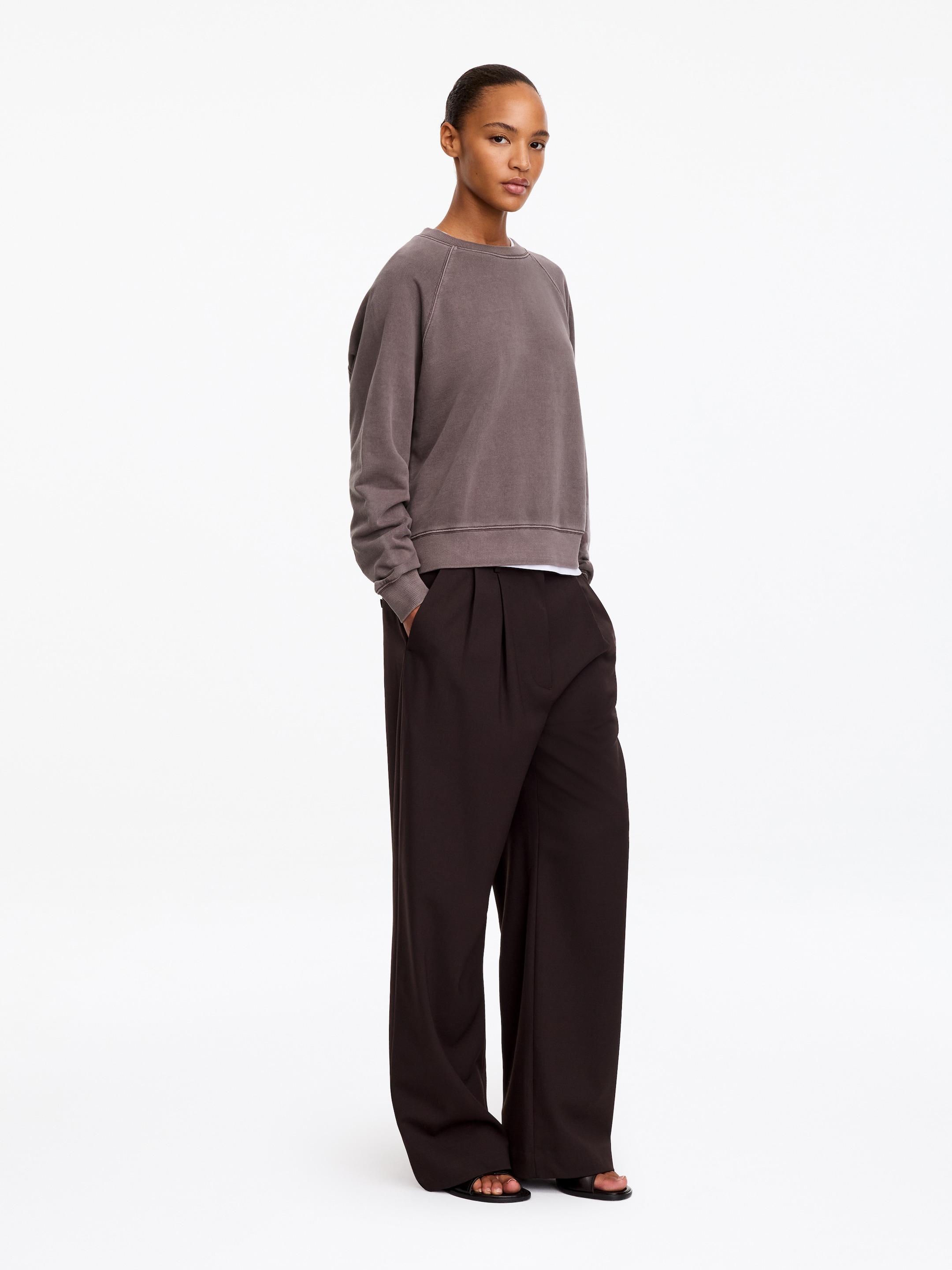 Felpa in spugna di cotone - Marrone - Regular fit - women - StillMedia/Lookbook - 4