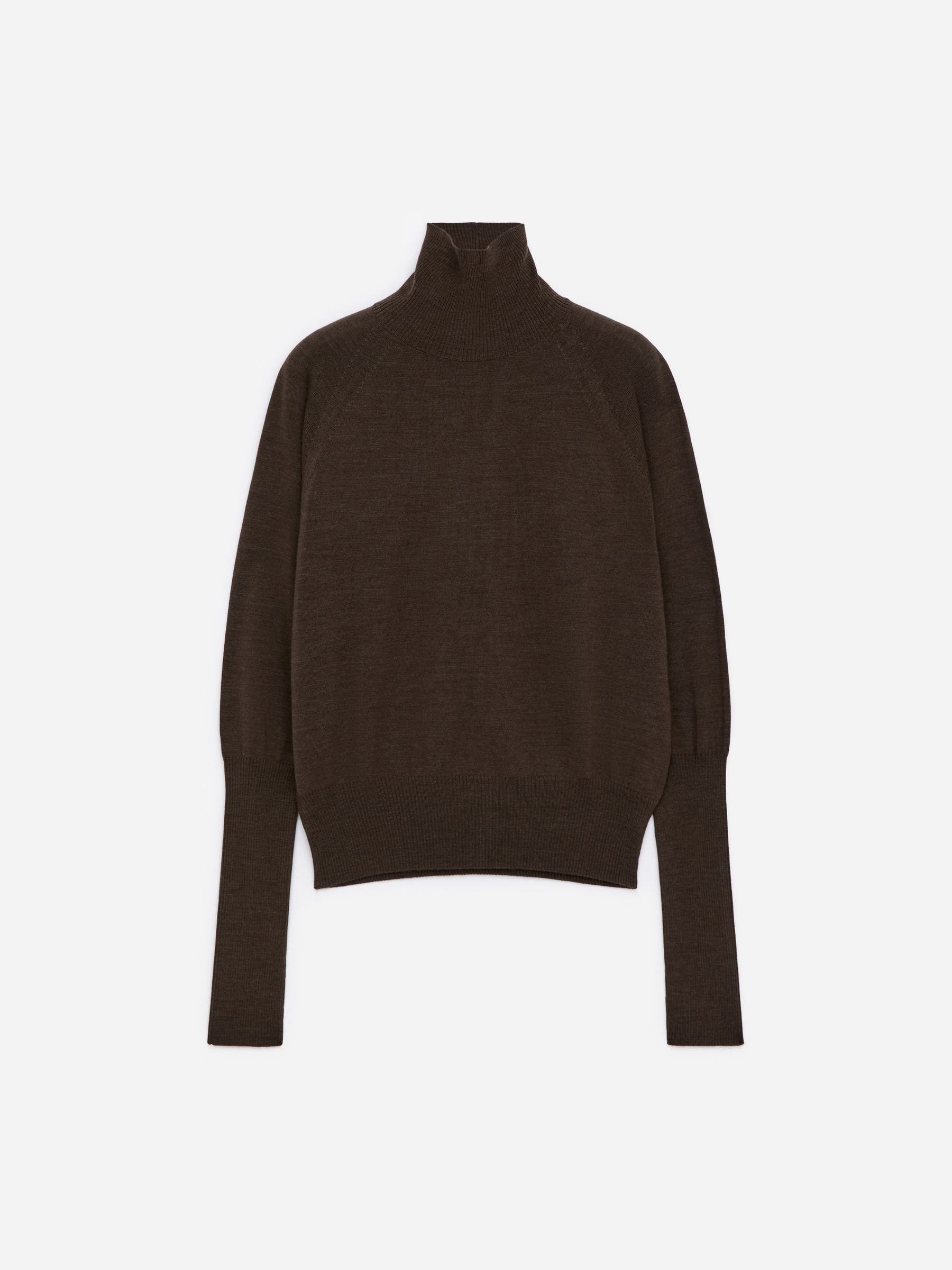 Merino Wool Roll-Neck Jumper-#52412C-17427