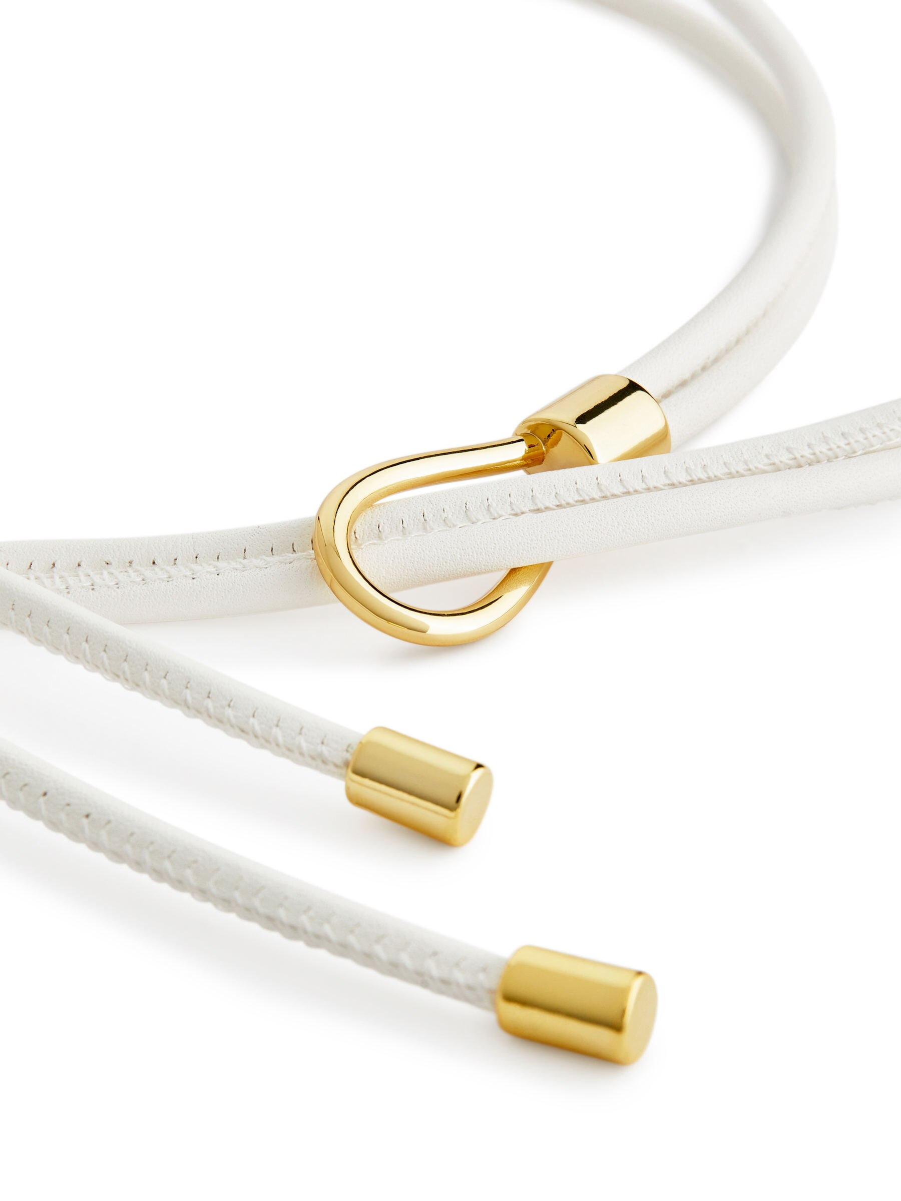 Ledergürtel zum Binden - Weiß/Gold - Damen - StillMedia/DescriptiveDetail - 1
