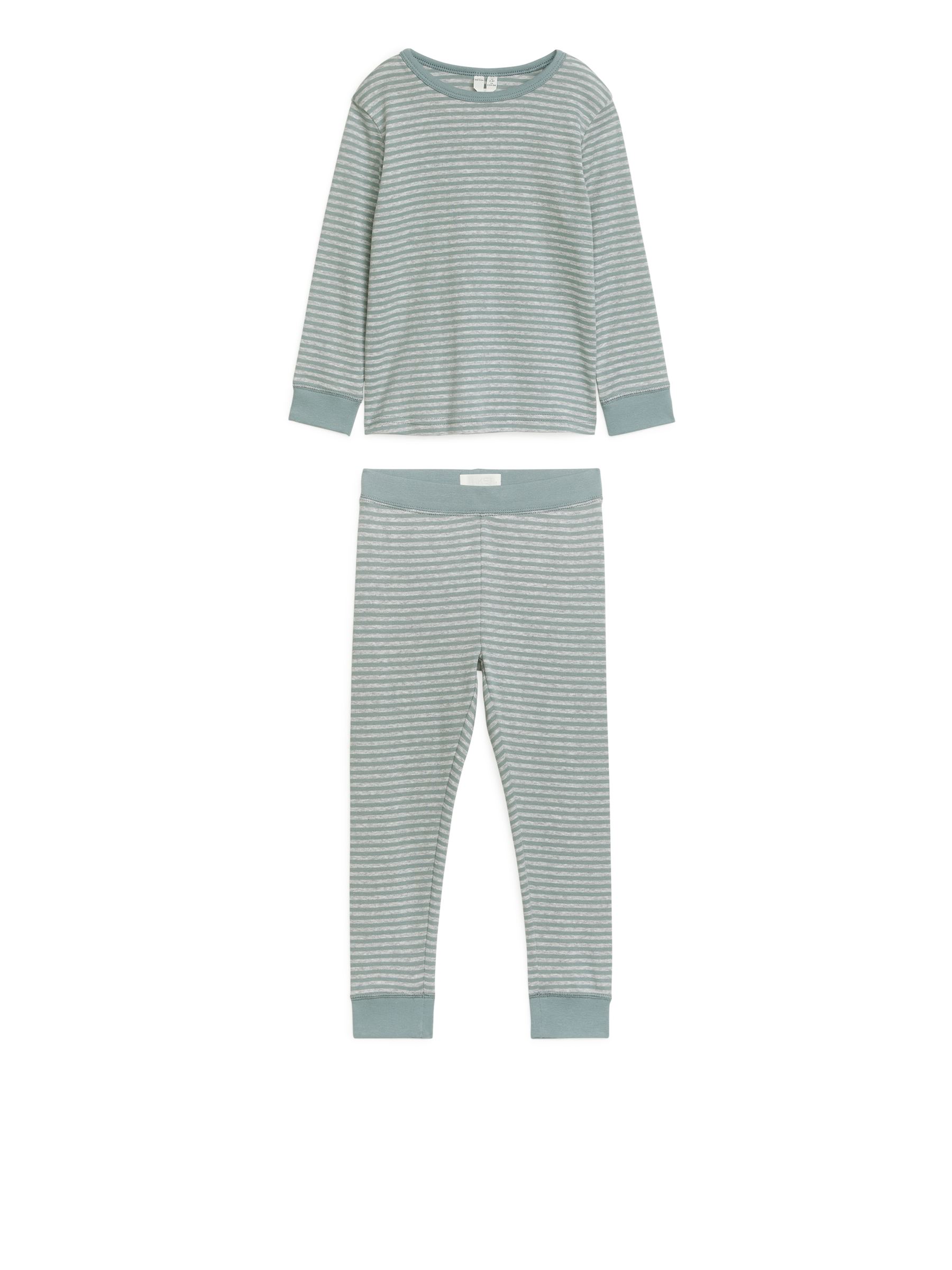 Jersey-Pyjama - Blasstürkis/grau - Regular Fit - Kinder - StillMedia/DescriptiveStillLife - 1