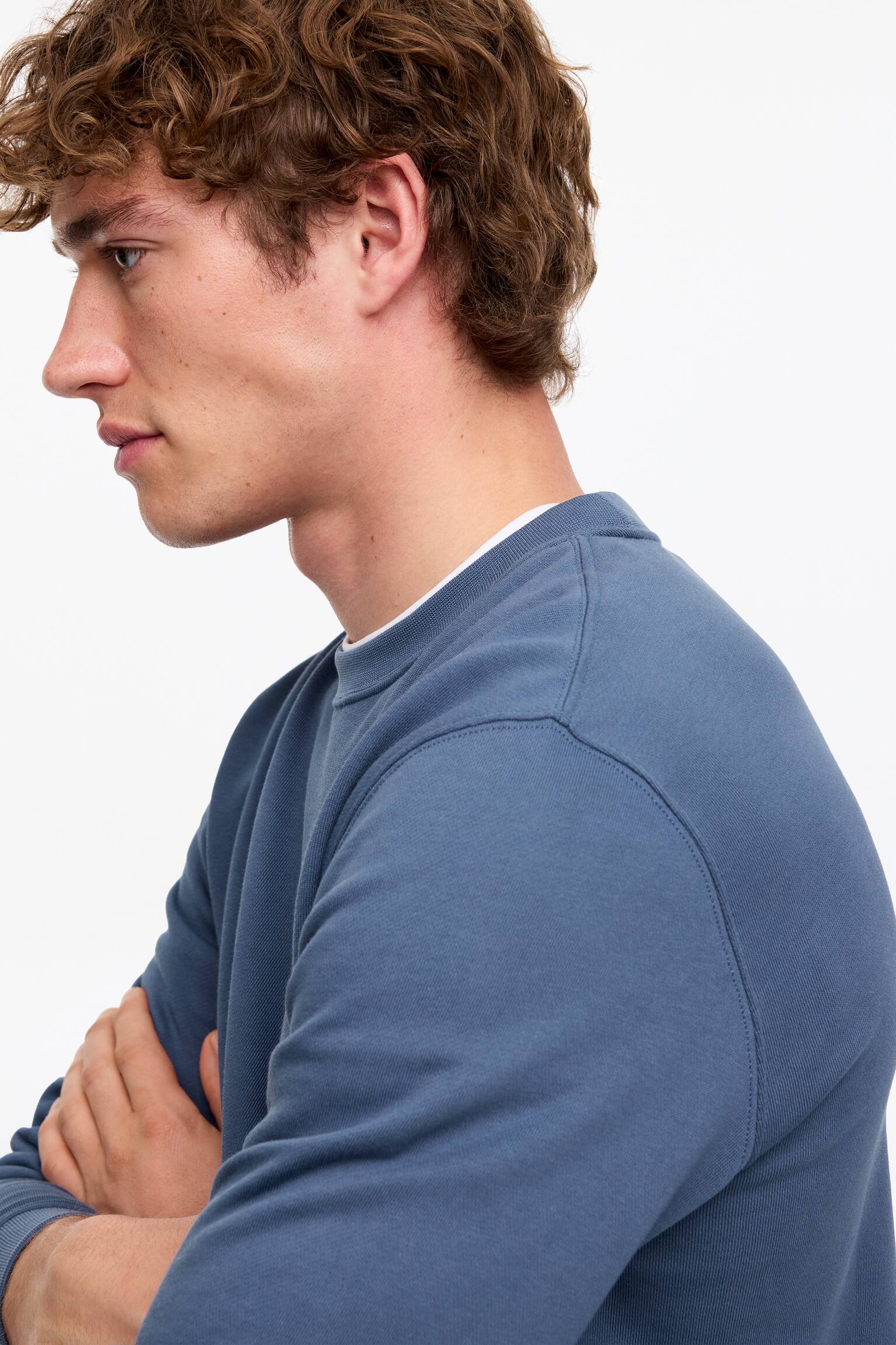 Mid-Weight Sweatshirt-Dusty Blue - 3