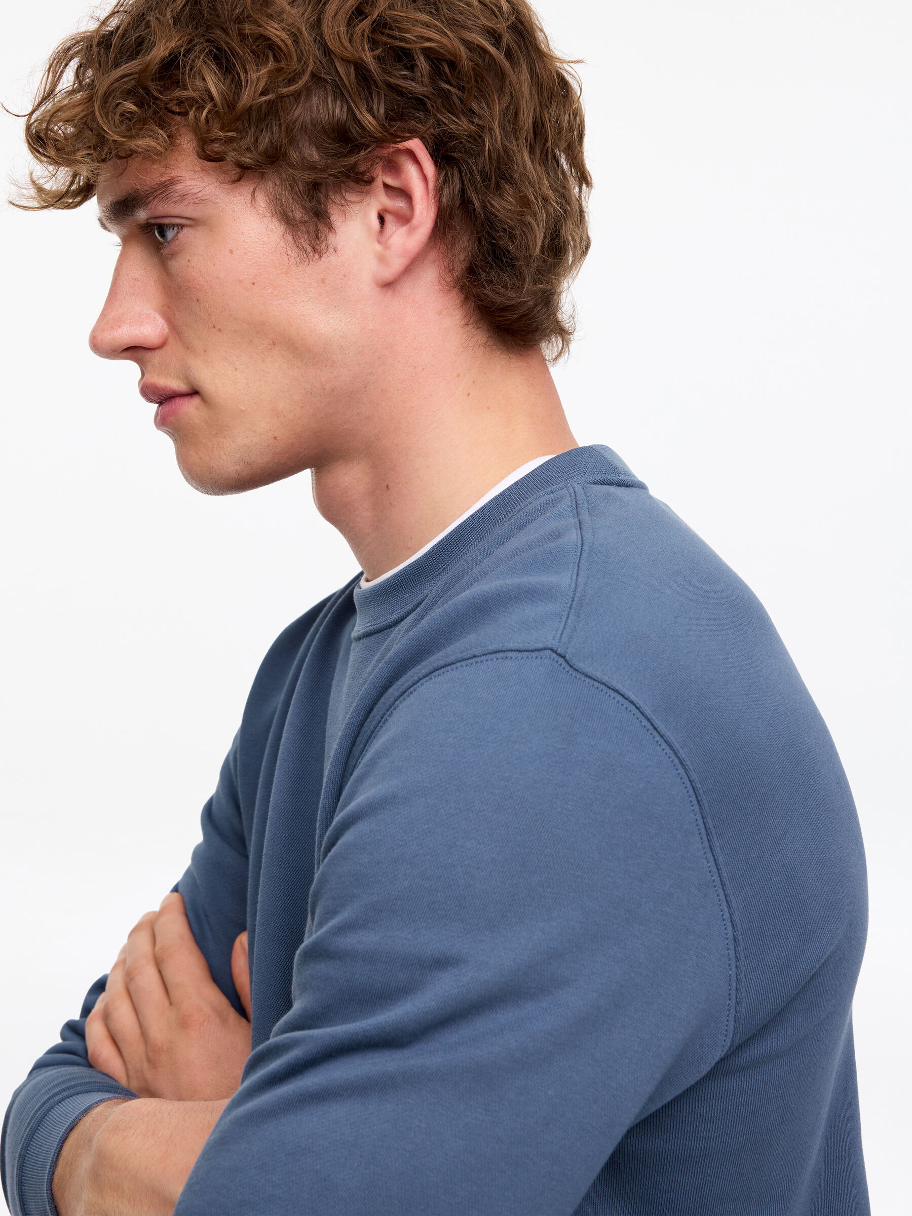 Mid-Weight Sweatshirt - Dusty Blue - Regular fit - Men - StillMedia/Lookbook - 6