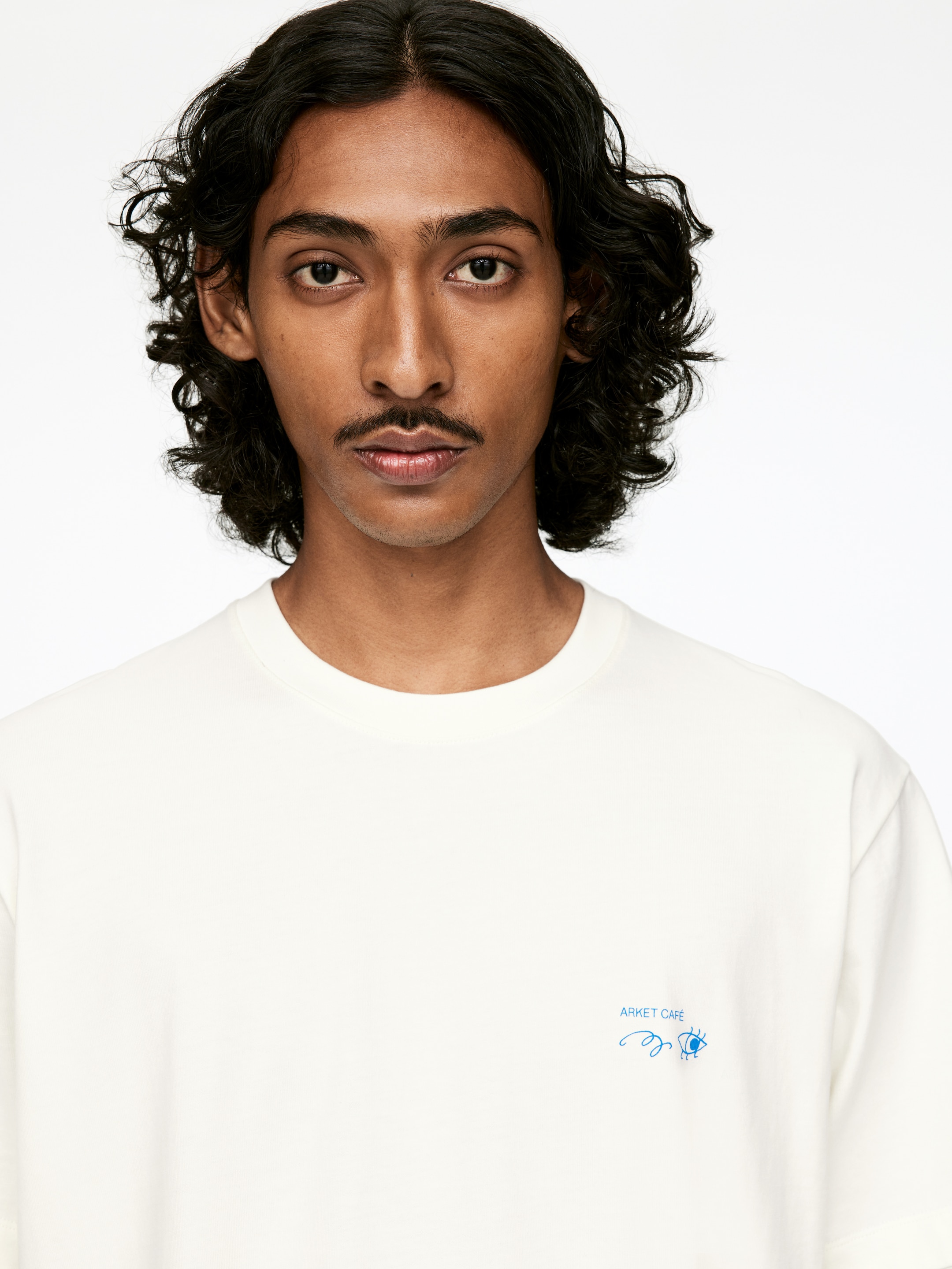 Visualizza immagine più grande: T-shirt con stampa ARKET CAFÉ - Bianco sporco/Blu - UOMO | H&M IT 3