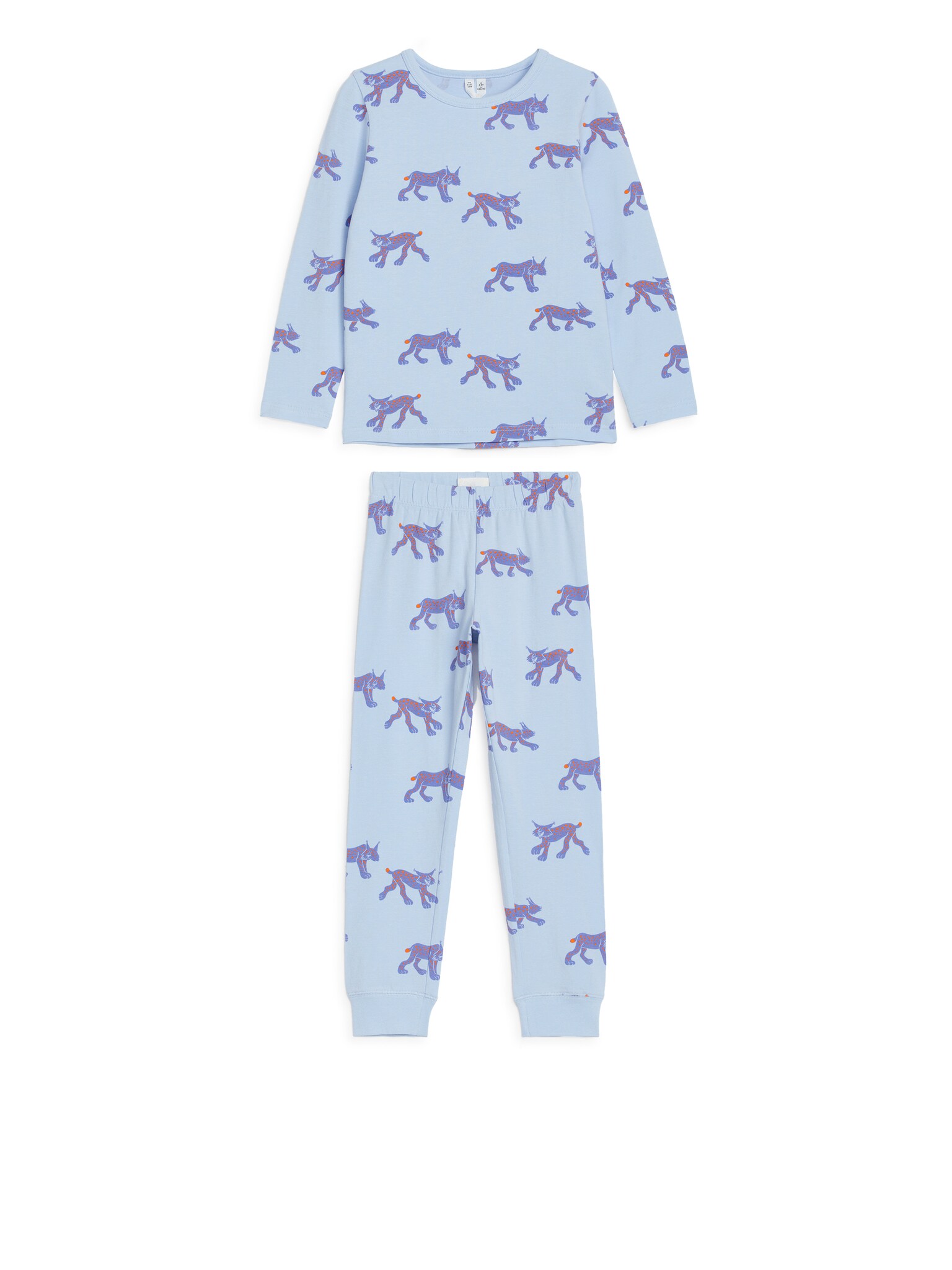 Trikåpyjamas - Blå/vit/Mörkgrön/Lila/rävar/Röd/offwhite/Blå/vit/Rosa/hjärtan/Blå/vargar/Ljusblå/Ljusblå/grön/Lila/vit/Rosa/röd/Lila/Off-white/stjärnor/Grön/offwhite