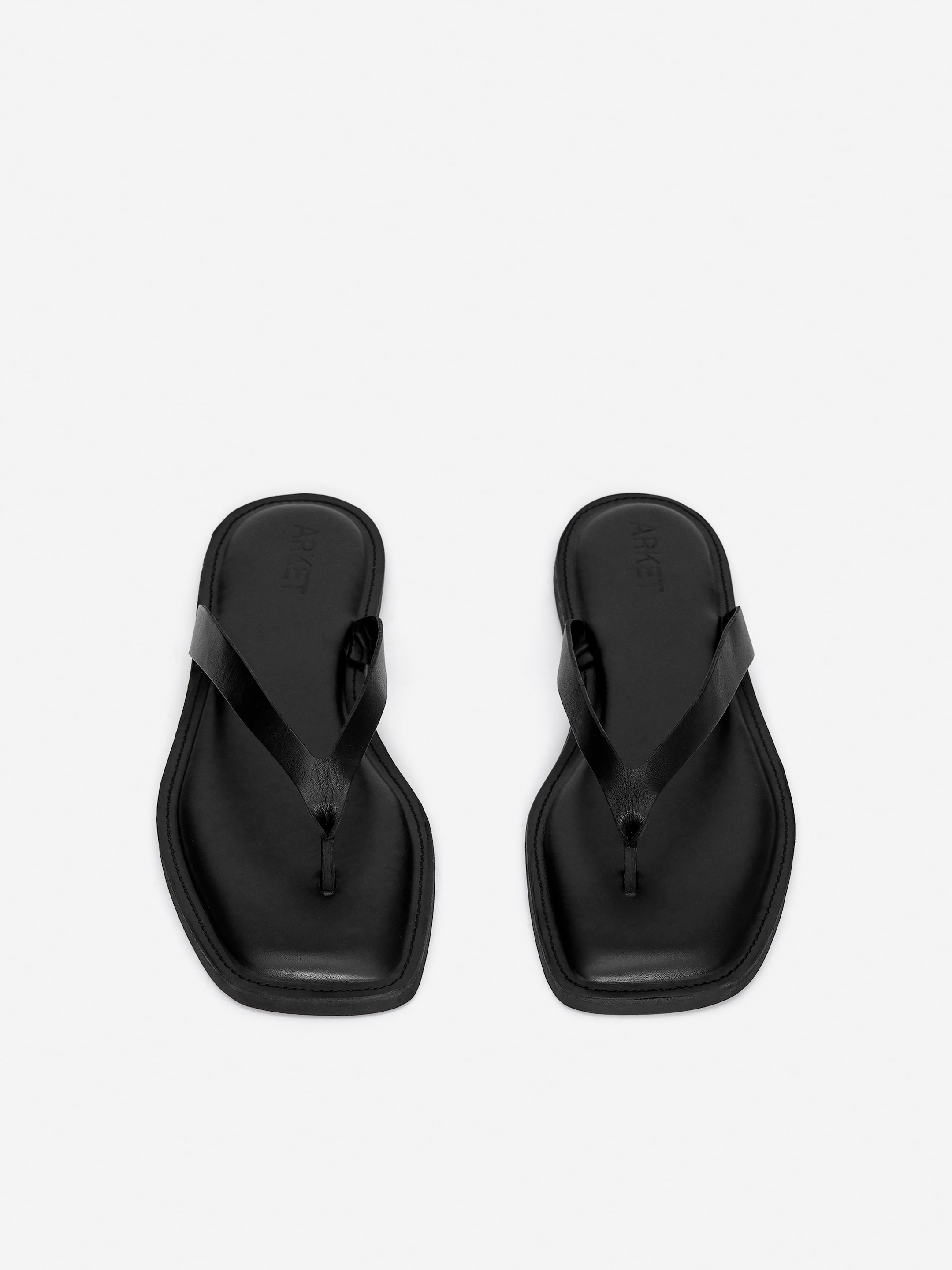 Grösseres Bild ansehen: Zehentrenner aus Leder - Schwarz - DAMEN | H&M CH 4