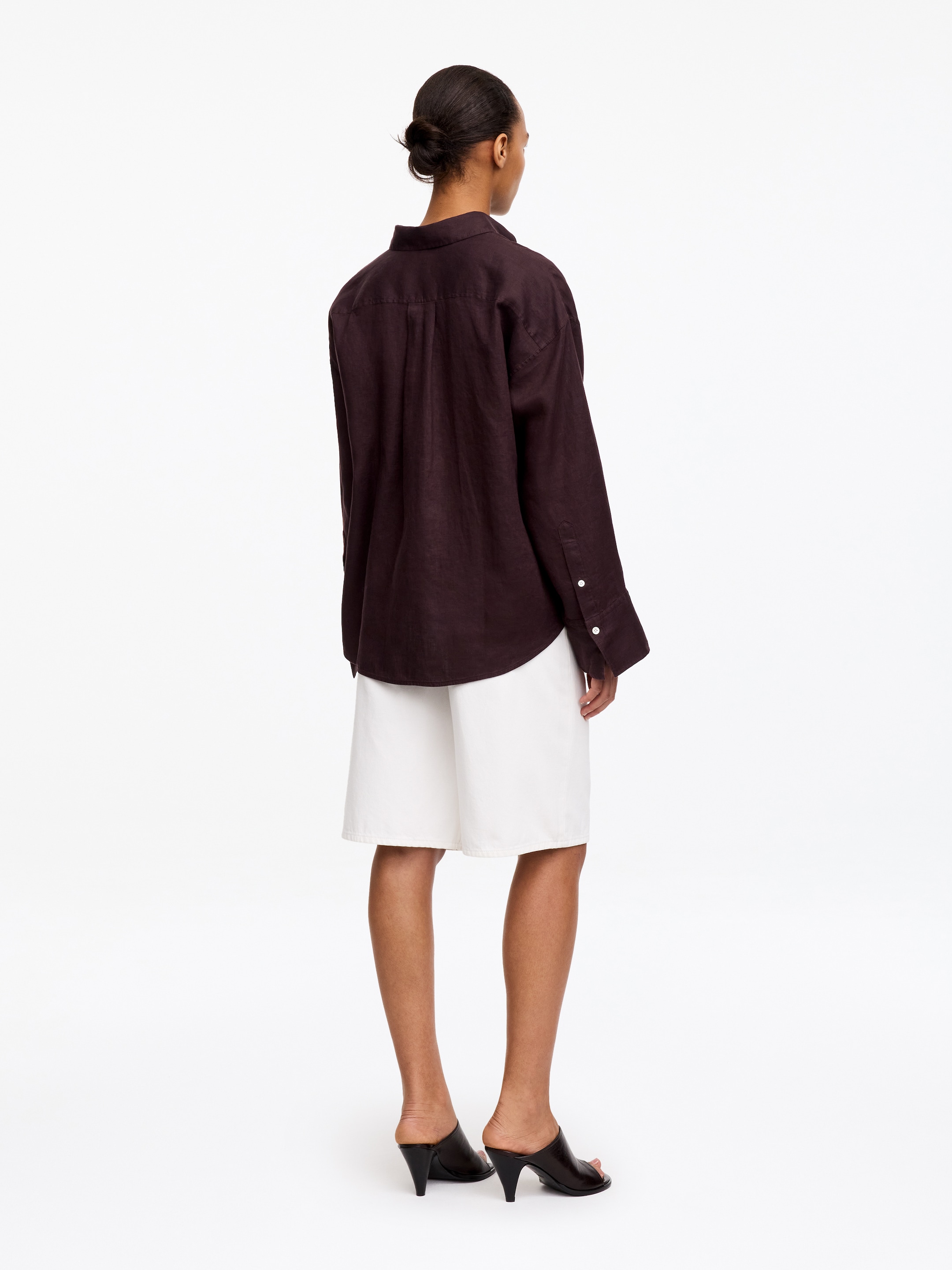 Leinenhemd - Dunkellila - Regular Fit - Damen - StillMedia/Lookbook - 9