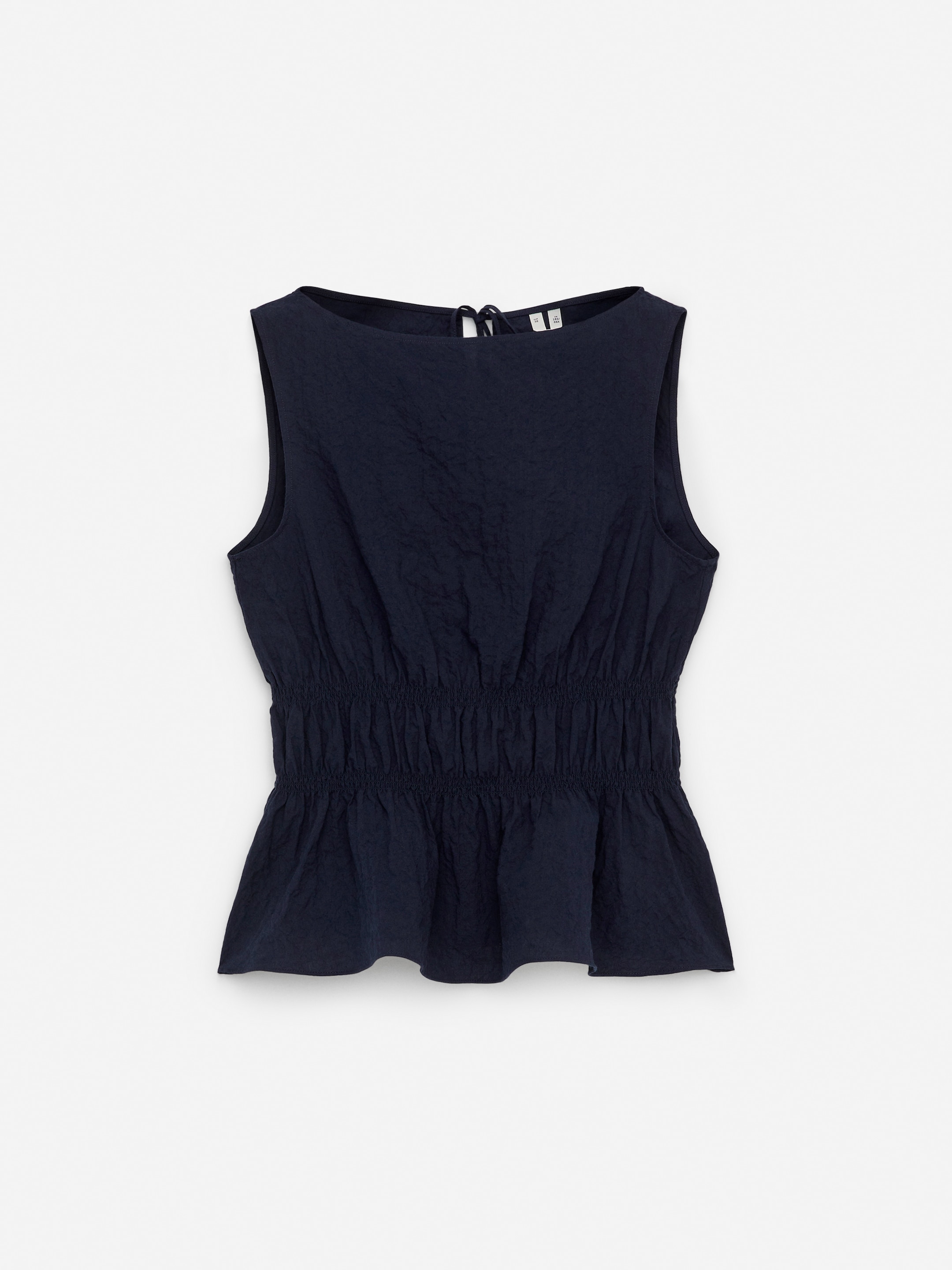 Grotere afbeelding bekijken: Seersucker top met smokwerk - Dark Blue - DAMES | H&M BE 5
