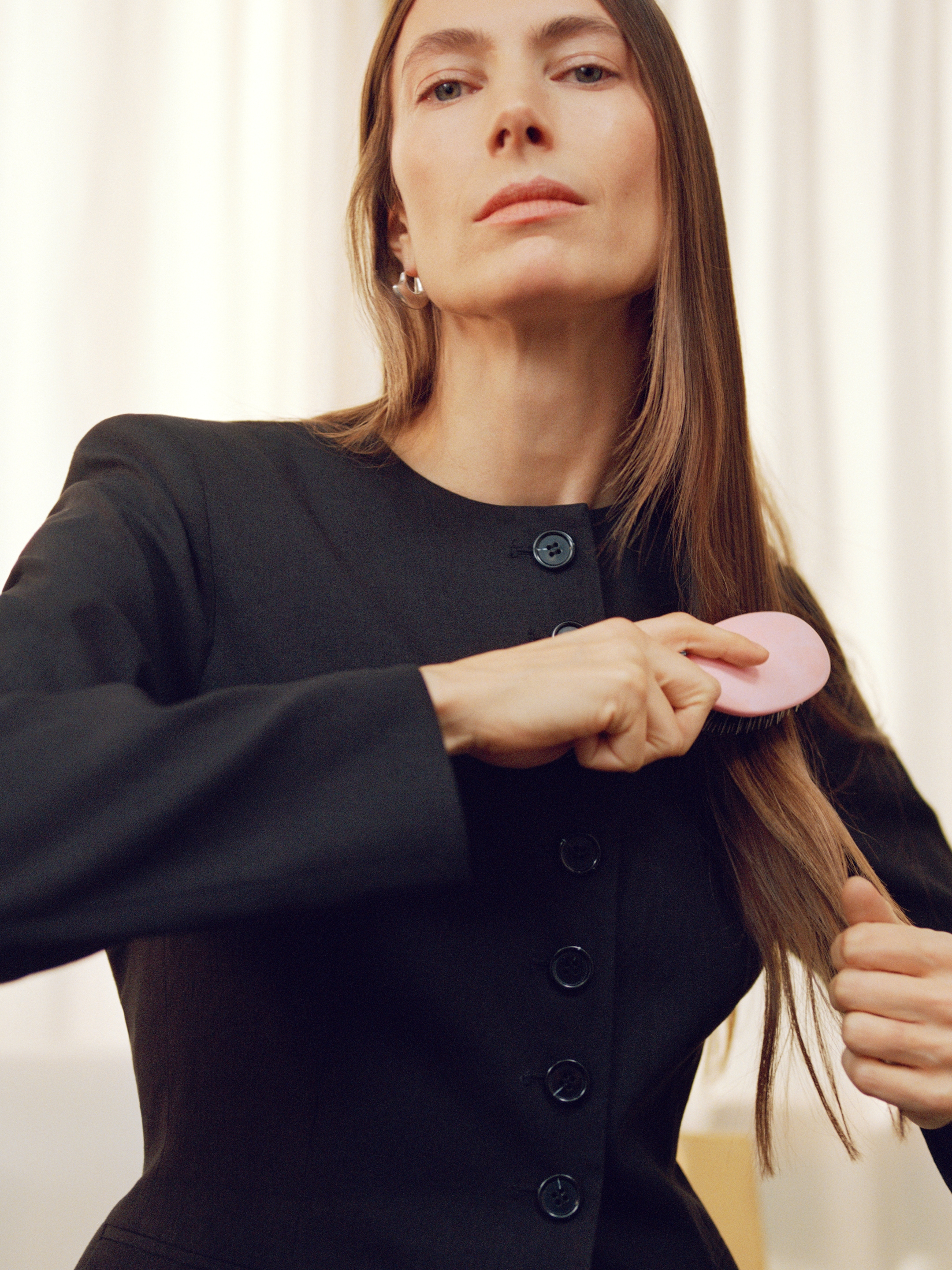 Blazer en lin mélangé - Noir - Slim fit - Femme - StillMedia/Environmental - 1