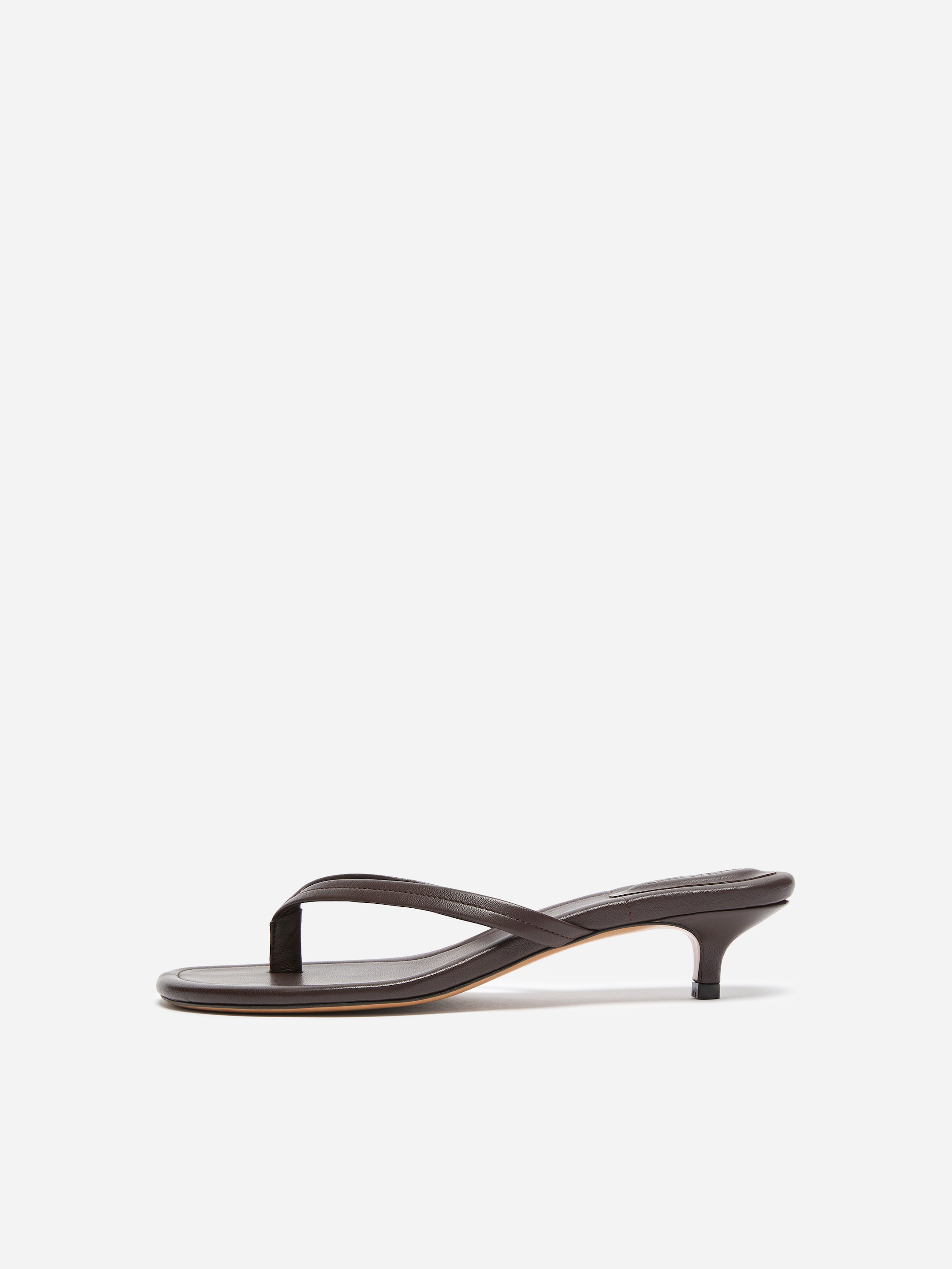 Kitten-heel flip flops - Dark brown - Women - StillMedia/DescriptiveStillLife - 4