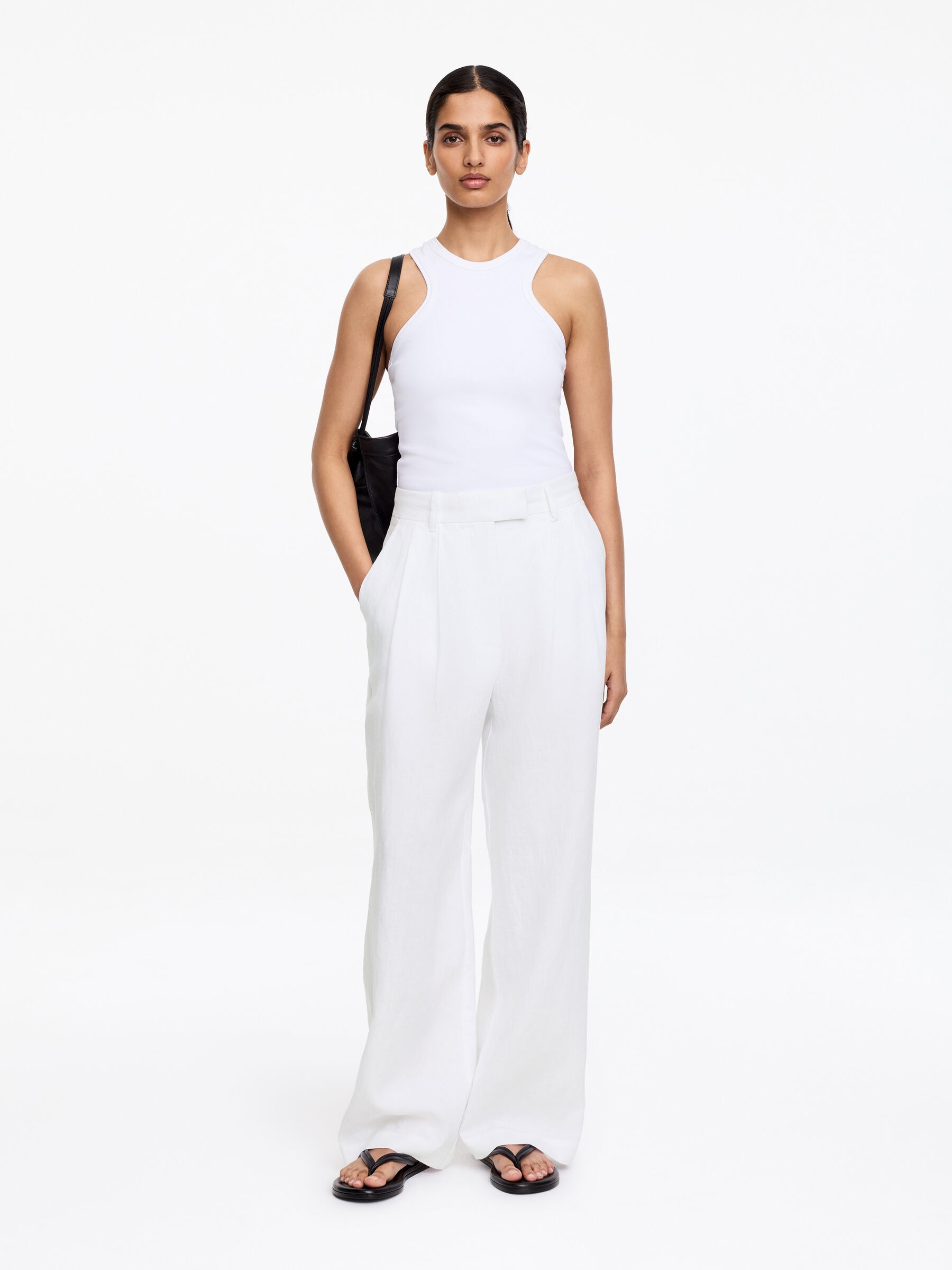 Elegante Hose aus Leinen - Weiß - Regular Fit - Women - StillMedia/Lookbook - 4