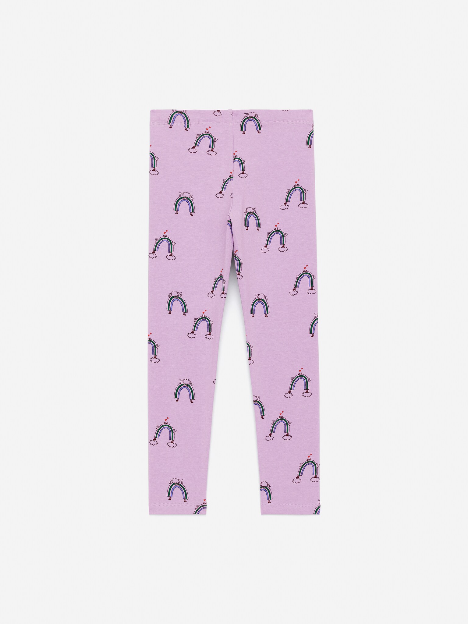 Printed Jersey Leggings - Lilac/Rainbow - 2