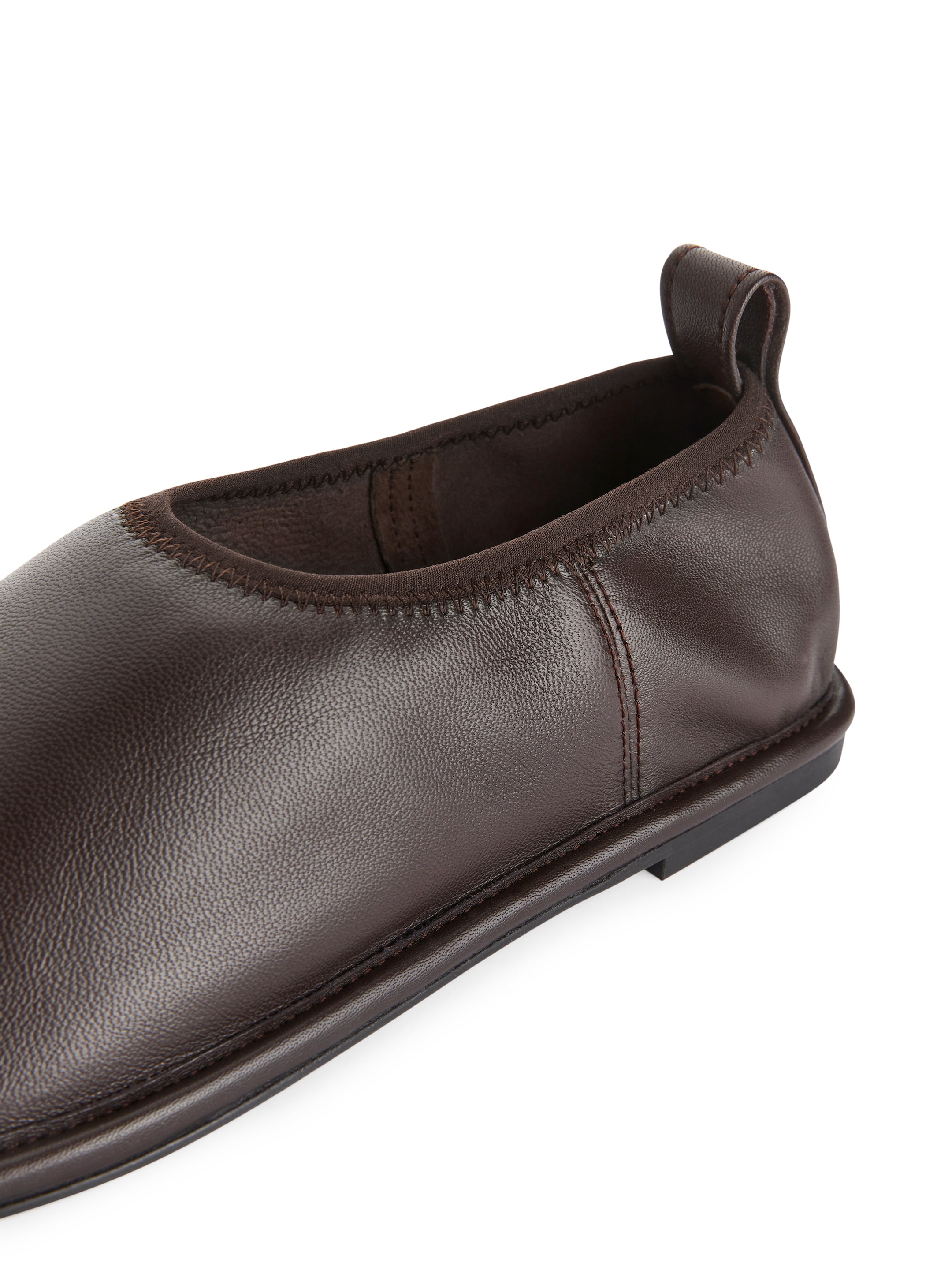 Flacher Pull-on-Lederschuh - Dunkelbraun - Damen - StillMedia/DescriptiveDetail - 2