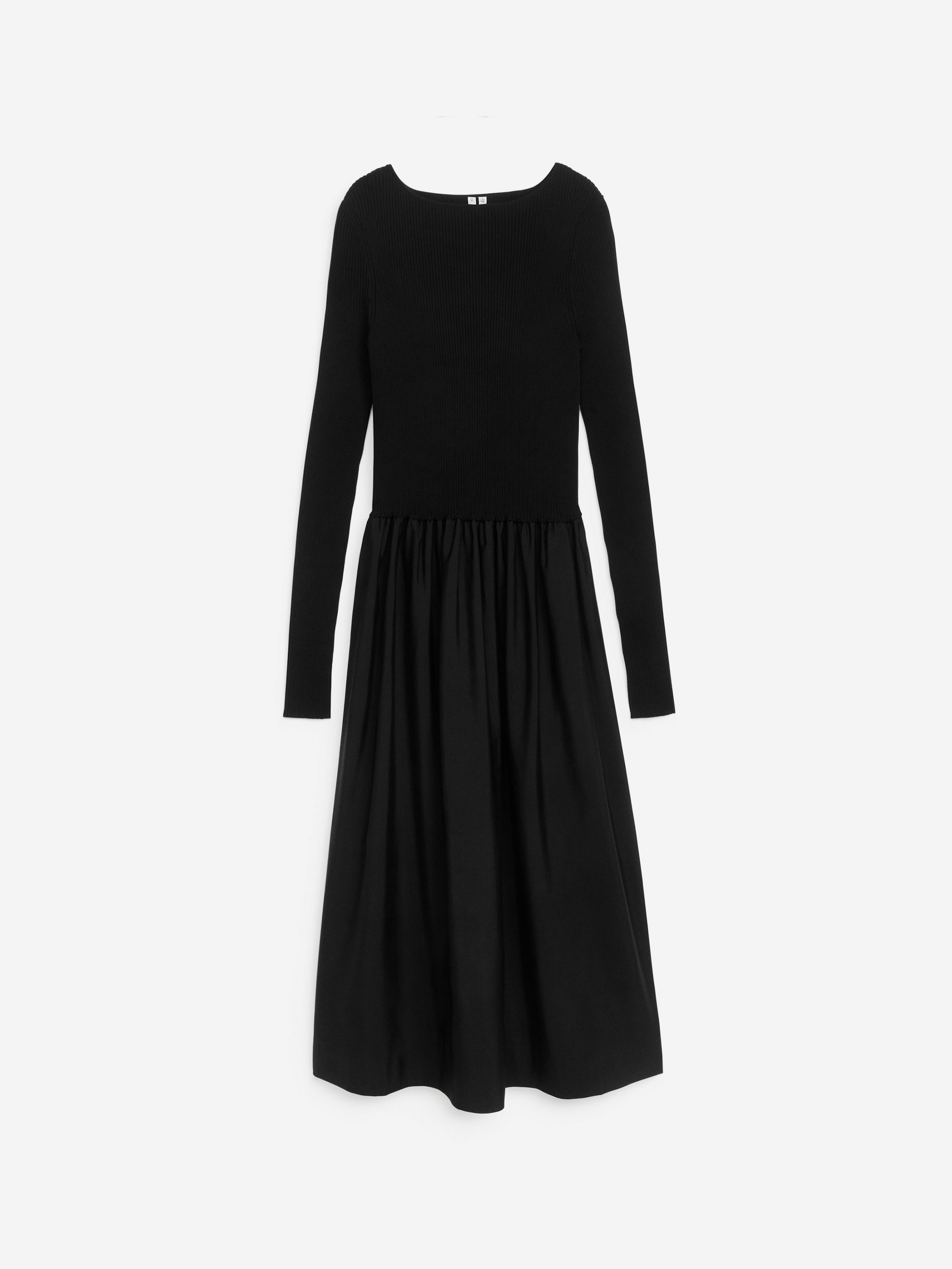 Rib Dress-Black-12828