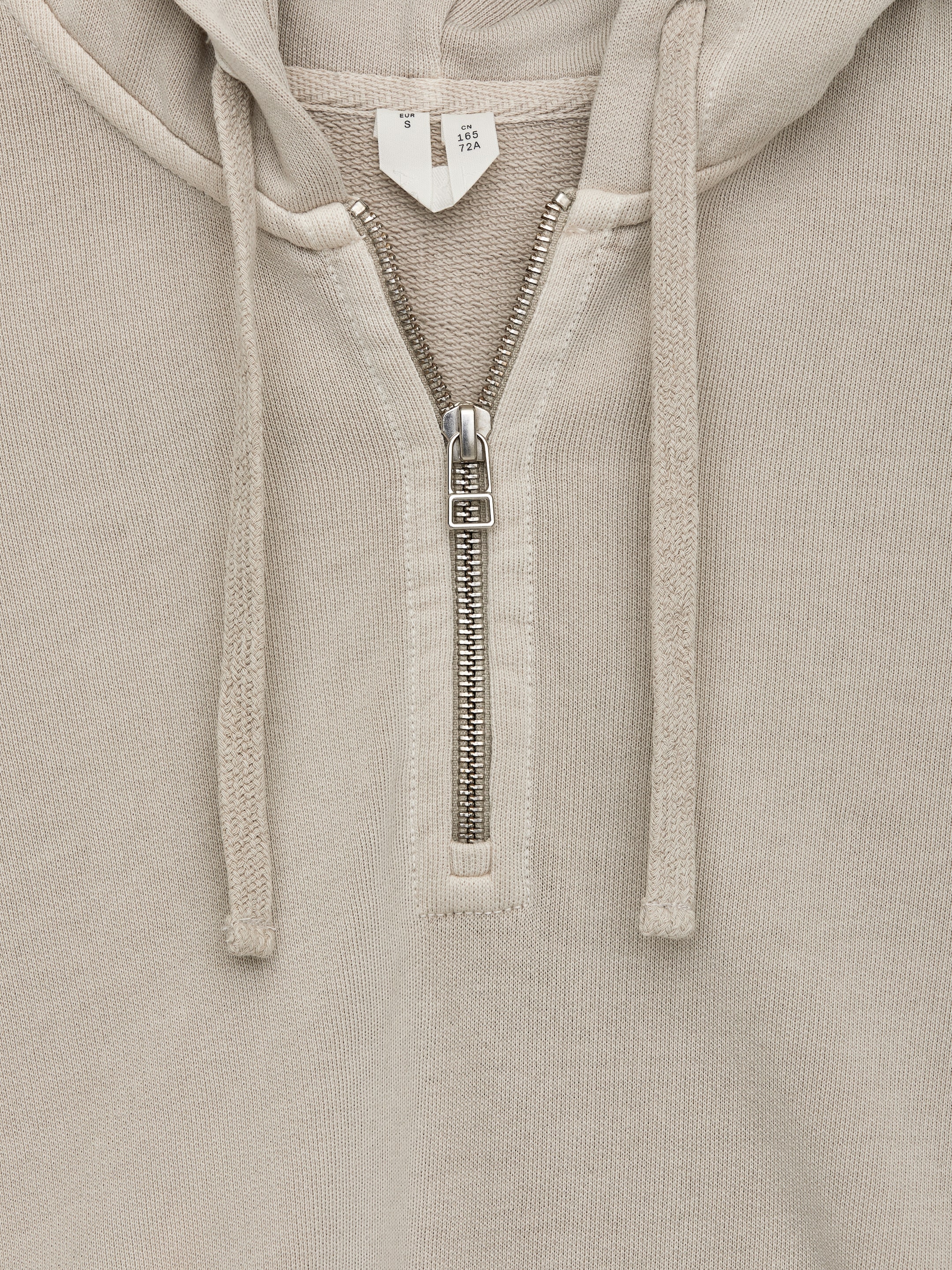 Half-Zip Cotton Hoodie - Mole - Regular fit - Women - StillMedia/DescriptiveDetail - 1
