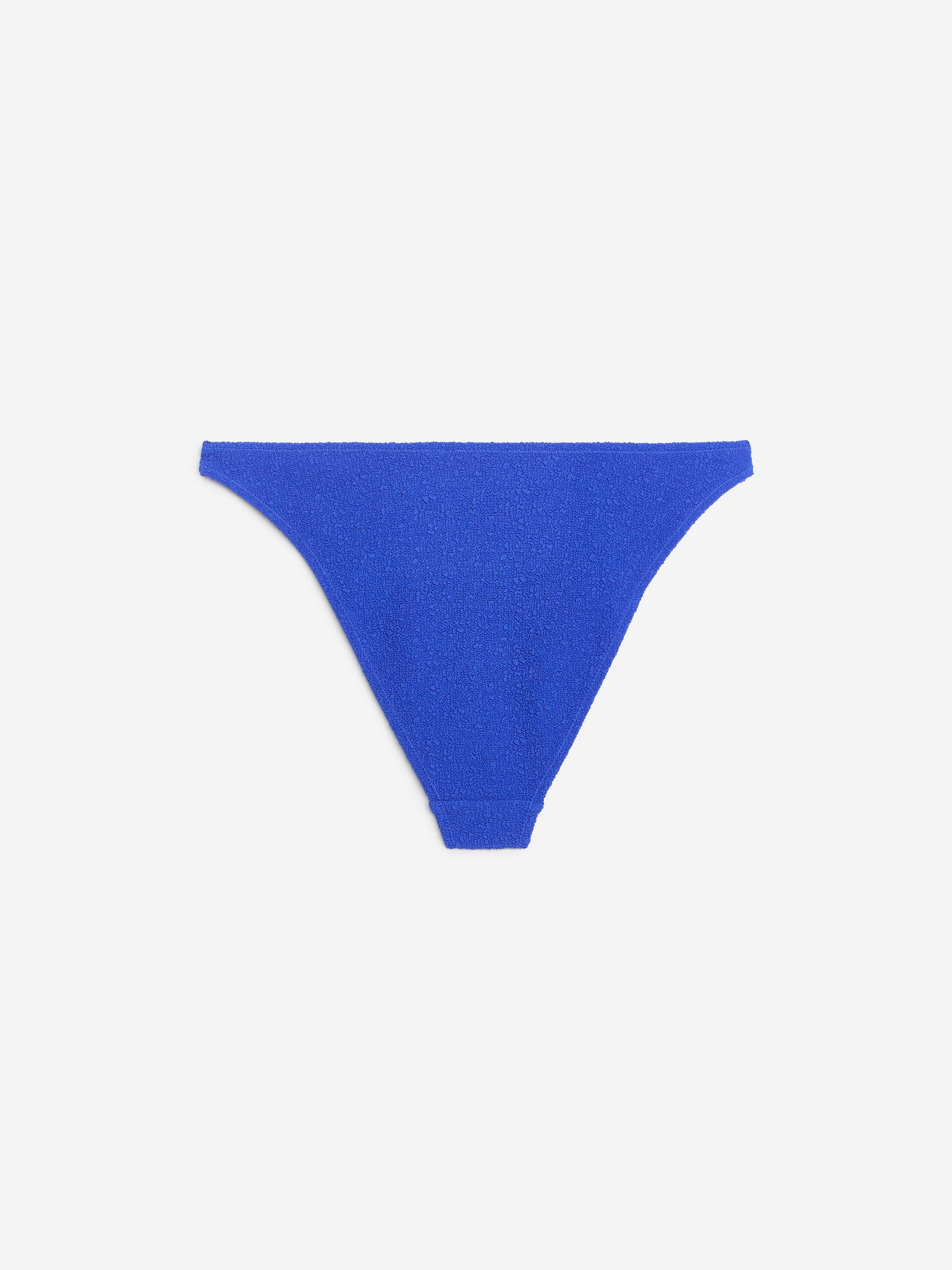 High-Waist Textured Bikini Briefs - Bright Blue - Women - StillMedia/DescriptiveStillLife - 1