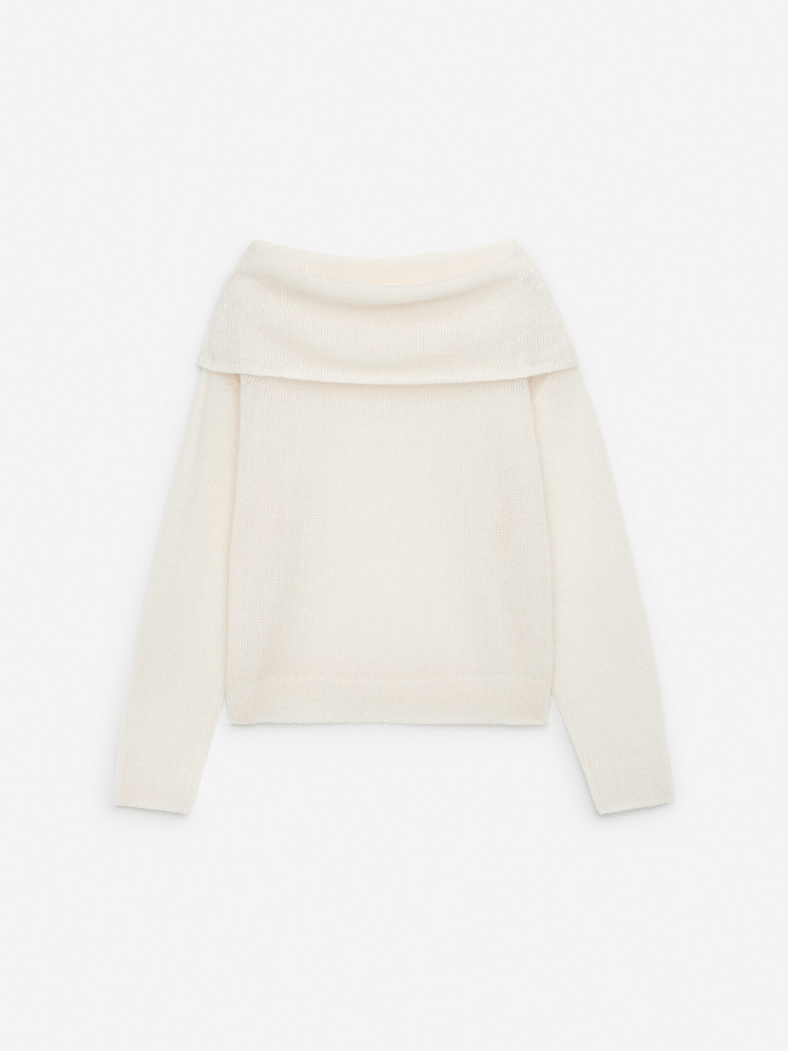 Maglione con spalle scoperte - Bianco sporco