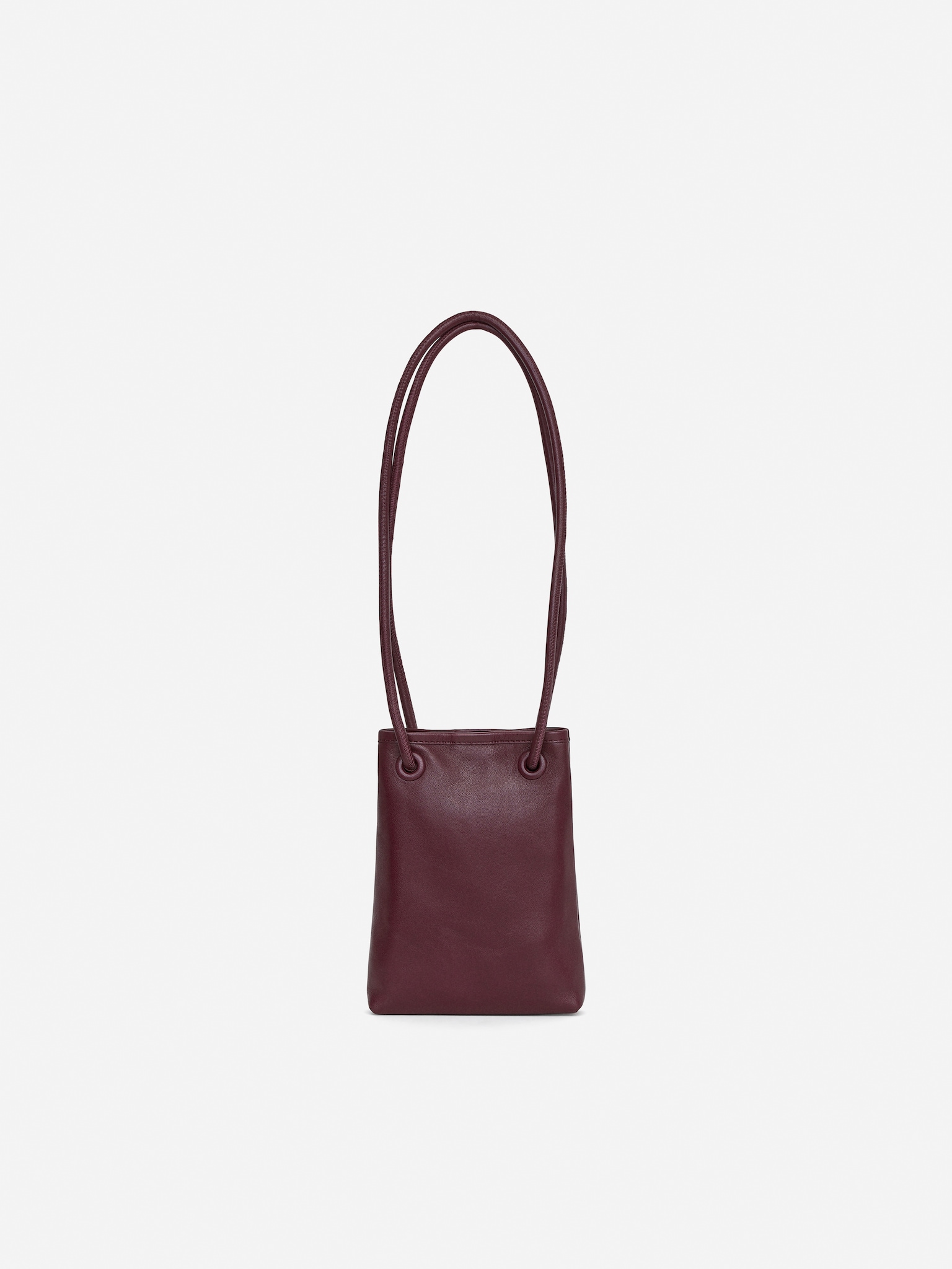 Sac en cuir à bandoulière - Bordeaux - 2
