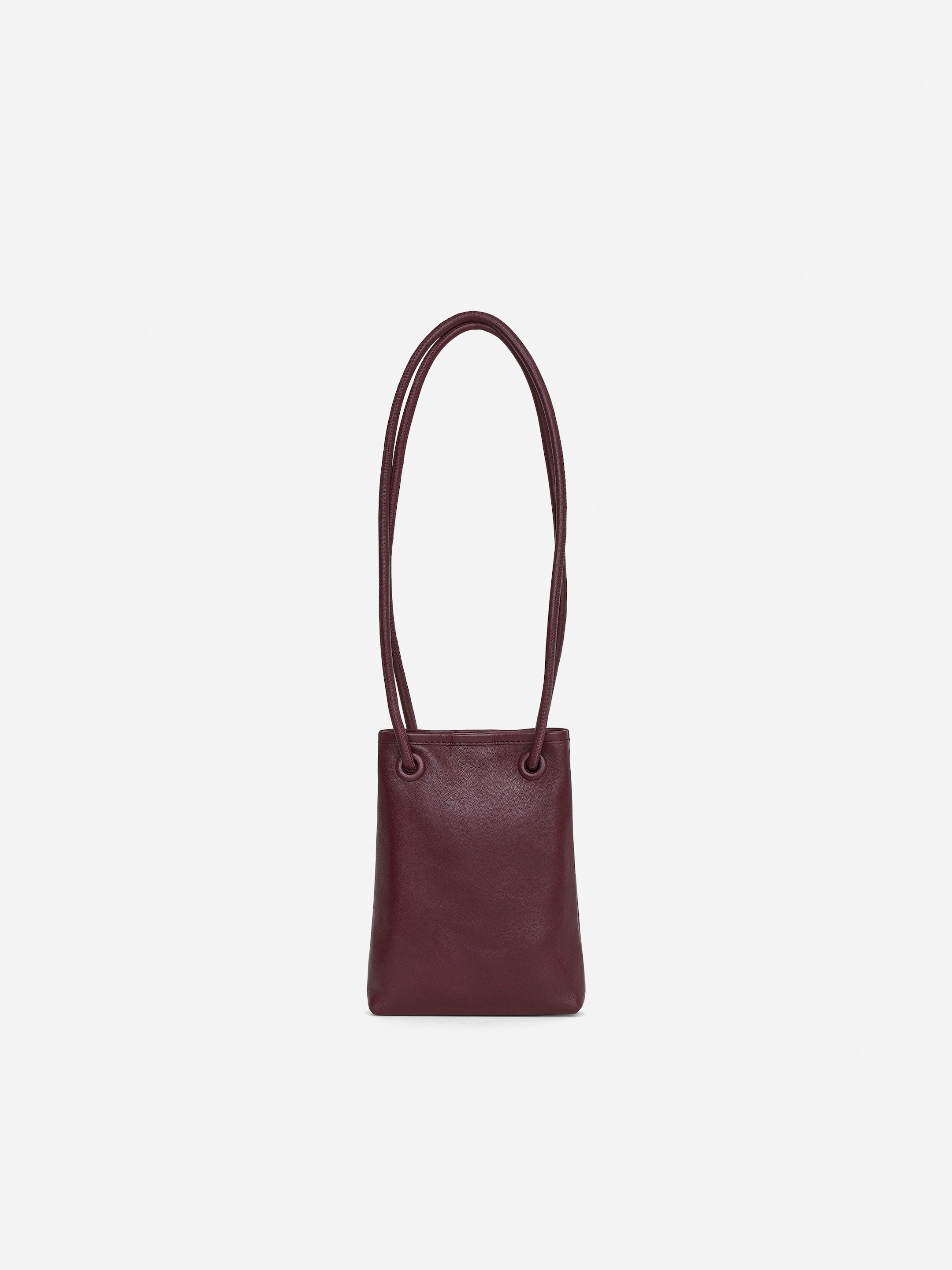 View larger image: Leather Crossbody Bag - Burgundy - Ladies | H&M GB 3