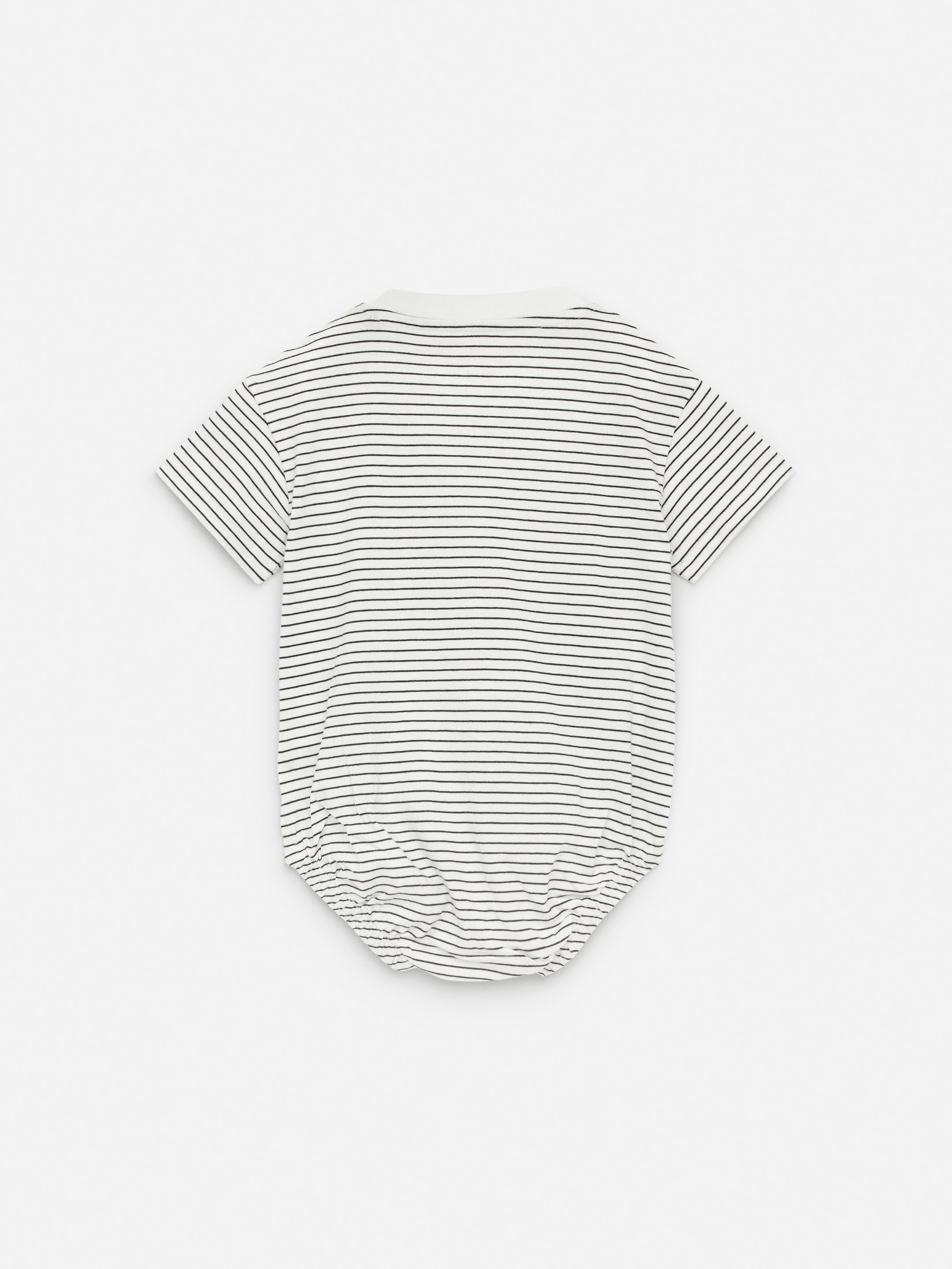 Kurzärmeliger Jersey-Strampler - Weiß/Schwarz - Slim Fit - Children - StillMedia/DescriptiveStillLife - 1
