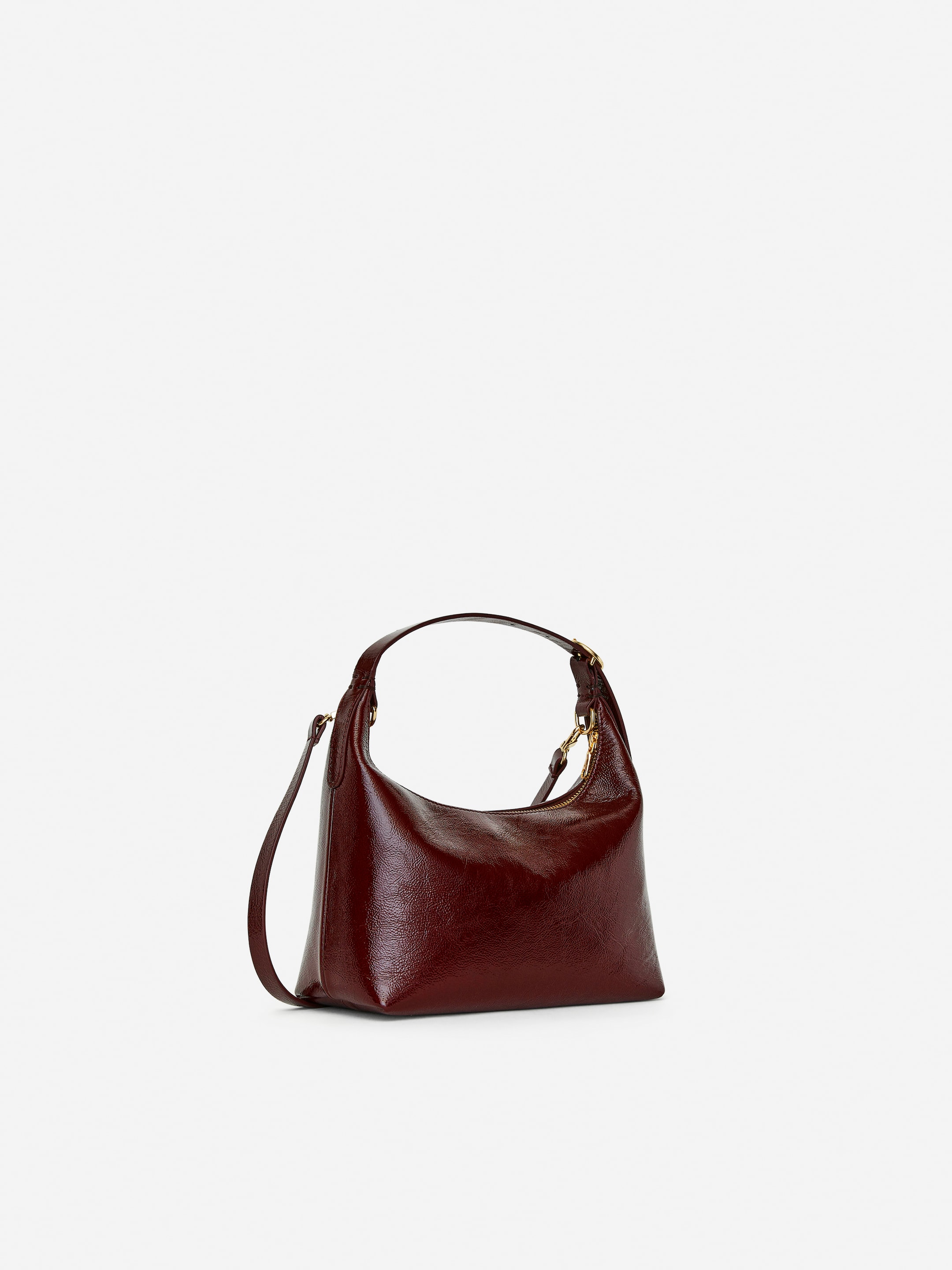 Boxy Leather Bag - Burgundy - women - StillMedia/DescriptiveStillLife - 5