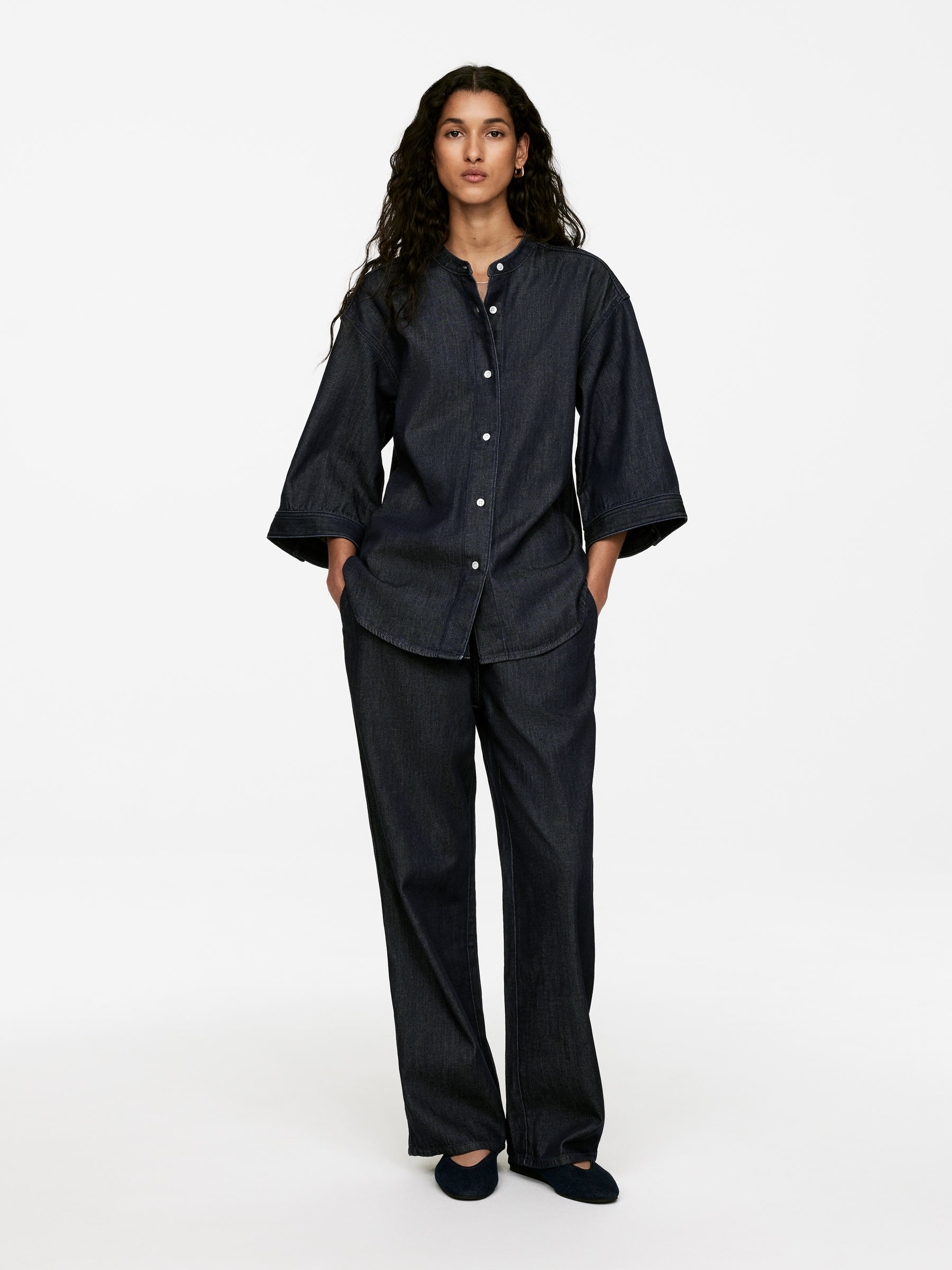 Raw Denim Shirt - Dark Blue - Regular fit - Women - StillMedia/Lookbook - 10