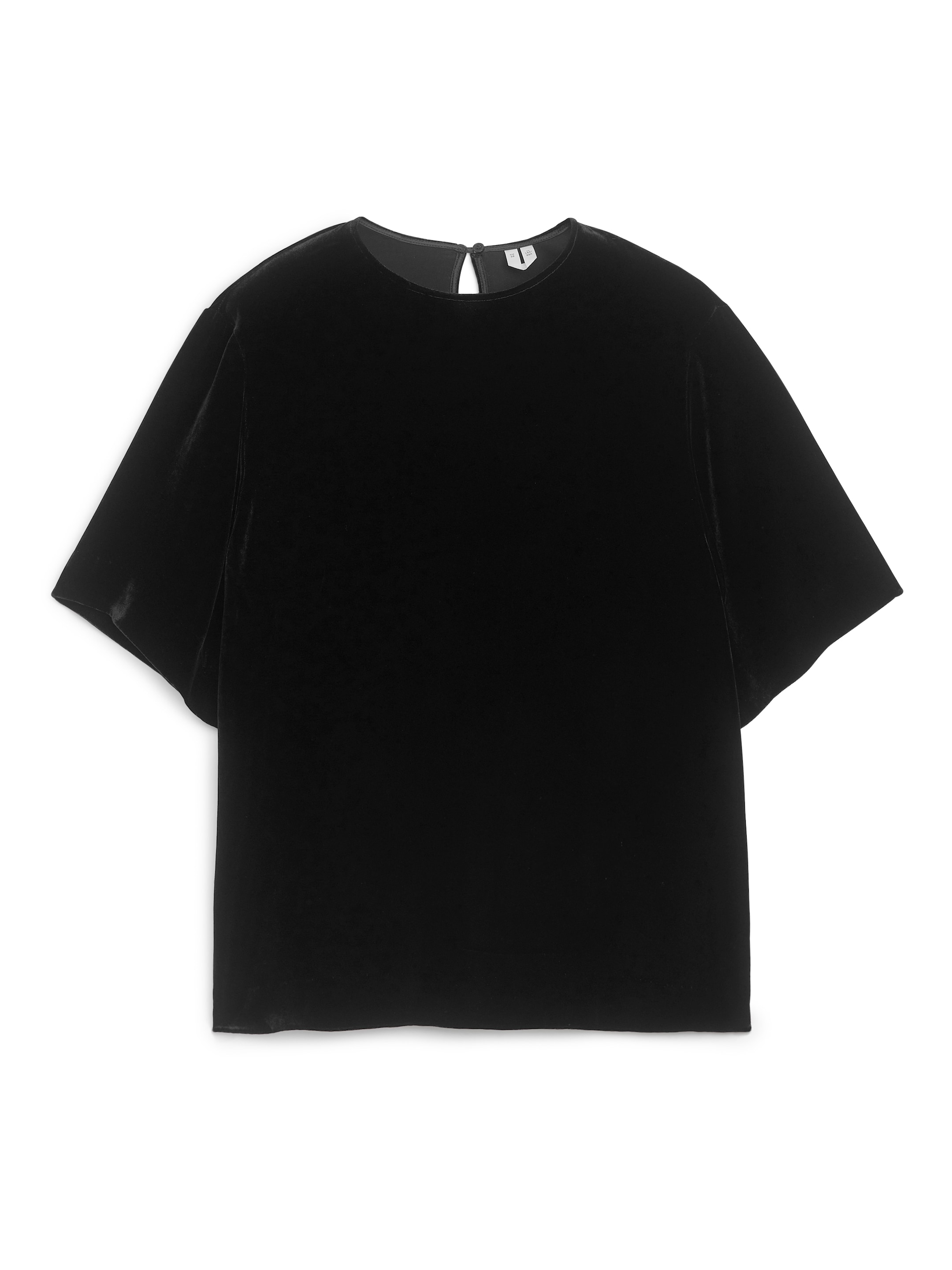 Größeres Bild ansehen: T-Shirt aus Samt - Schwarz - Ladies | H&M DE 1