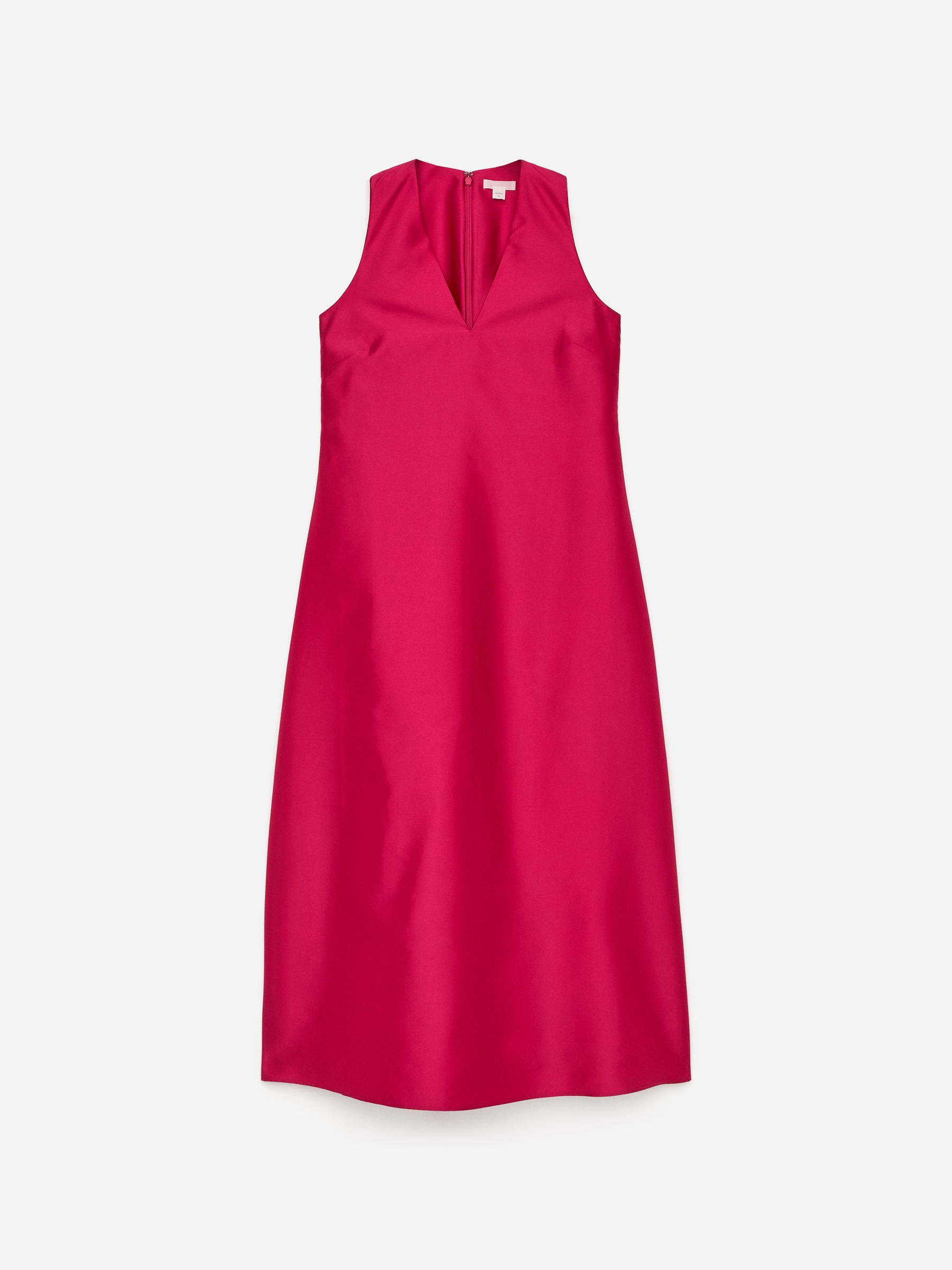 Sculptural V-Neck Dress-Pink-15044