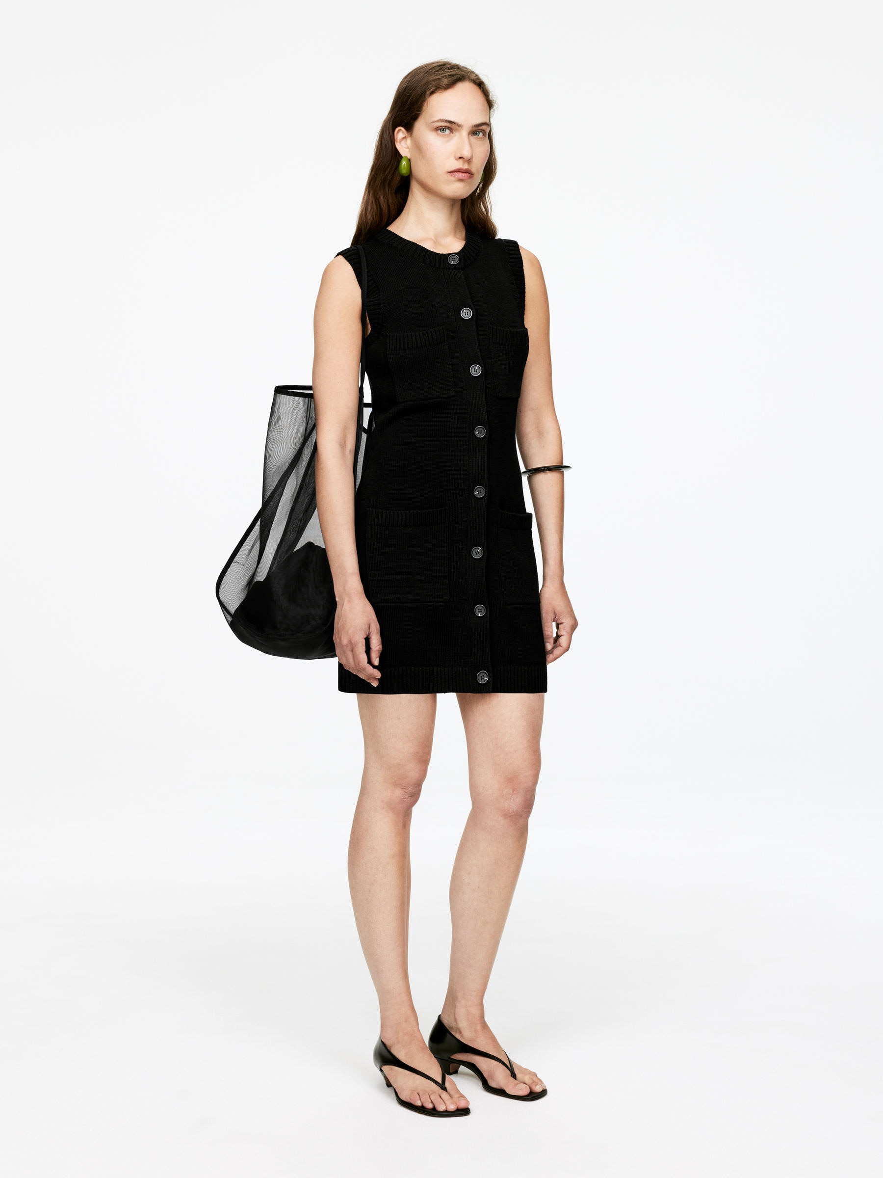 Sleeveless Knitted Dress - Black - Slim fit - Women - StillMedia/Lookbook - 6