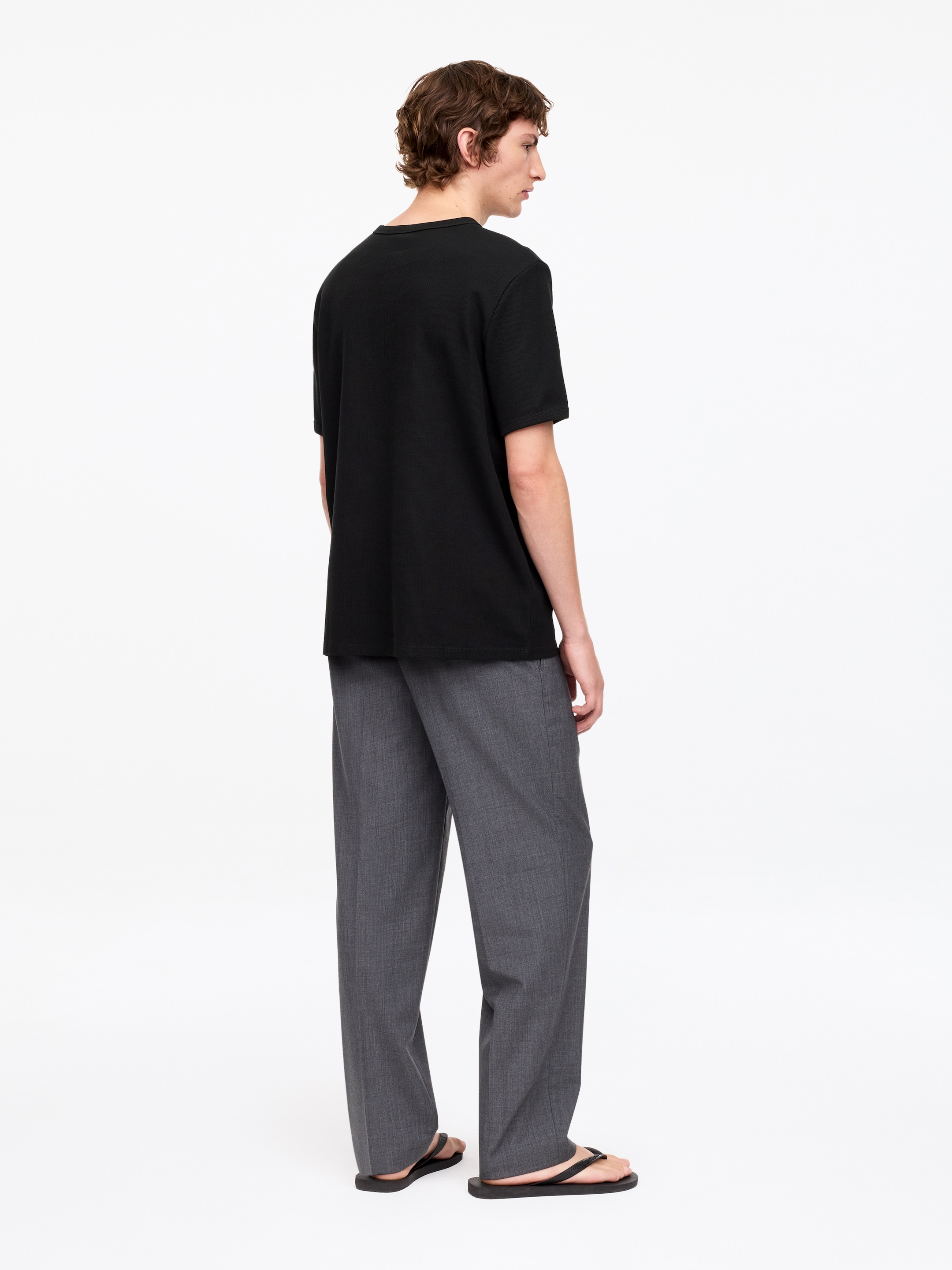 Henley-Shirt mit kurzen Ärmeln - Schwarz - Regular Fit - Men - StillMedia/Lookbook - 4