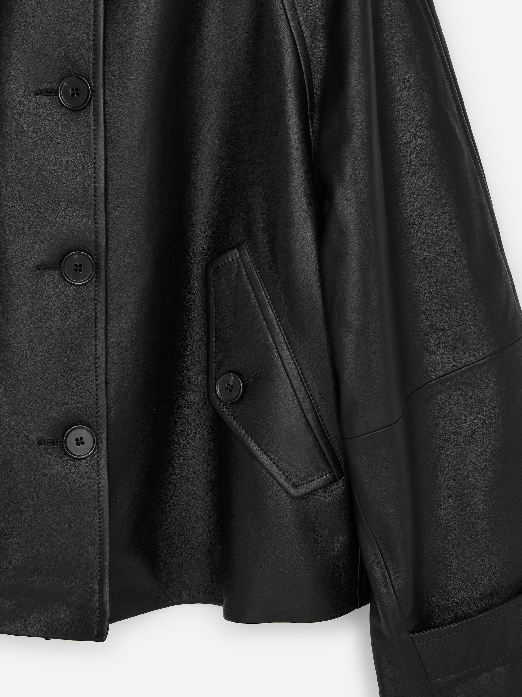 Chaqueta de piel evasé - Negro - Corte estándar - women - StillMedia/DescriptiveDetail - 1
