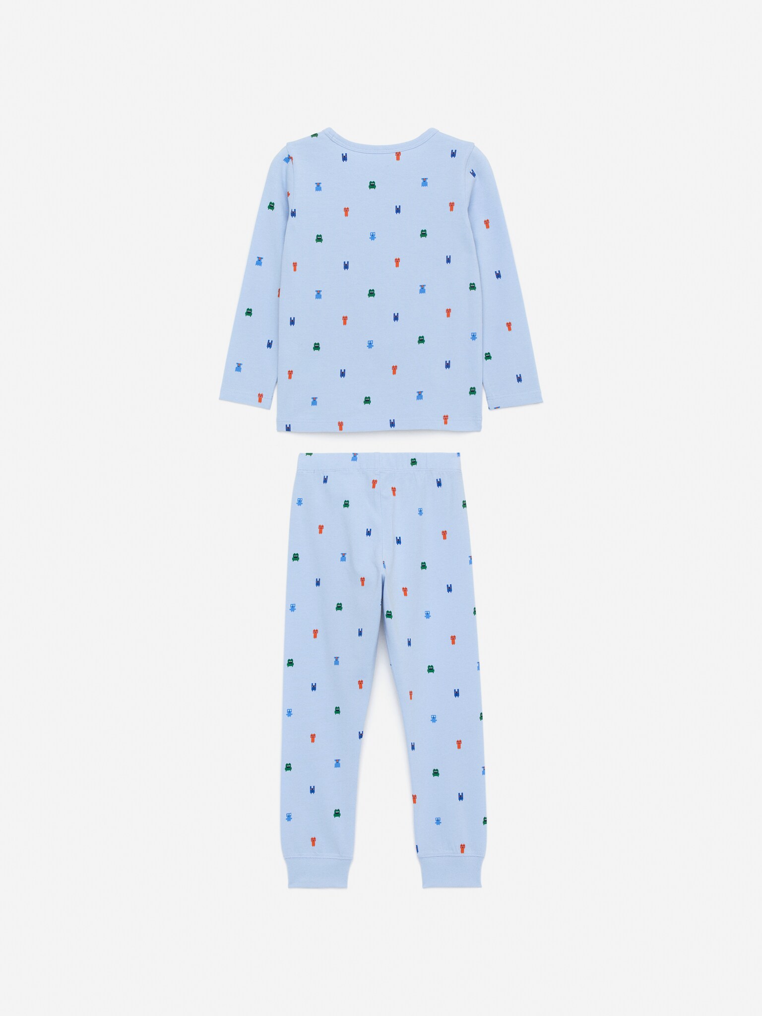 Jersey Pyjama Set - Light Blue/Pink/Hearts/Lilac/Red/Off White/Blue/White/Light Blue/Green - 3