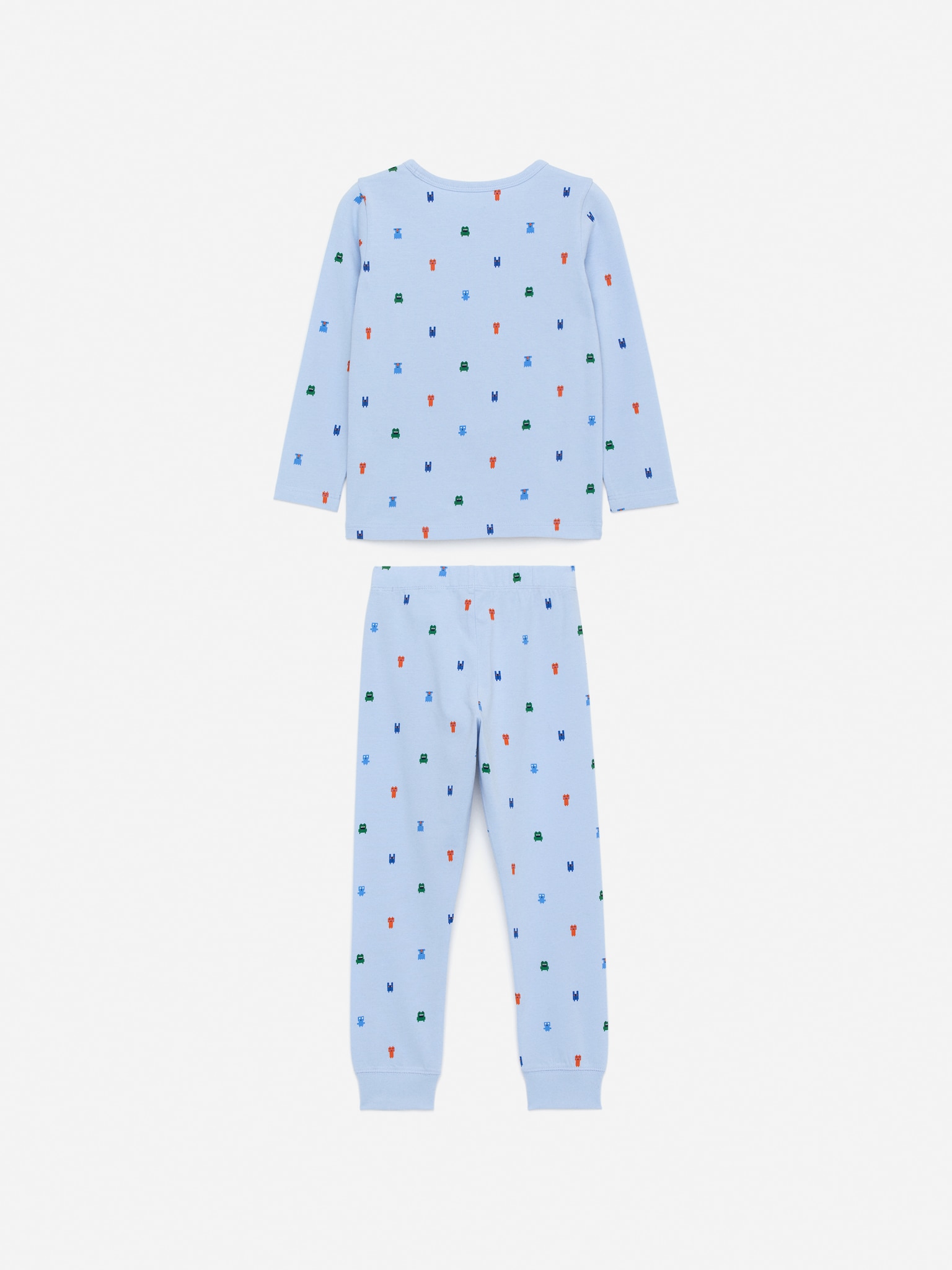 Jersey pyžamový set - světle modrá/lila/Růžová/Srdce/Světle modrozelená/Modrá/Bílá/Červená/krémová - 2