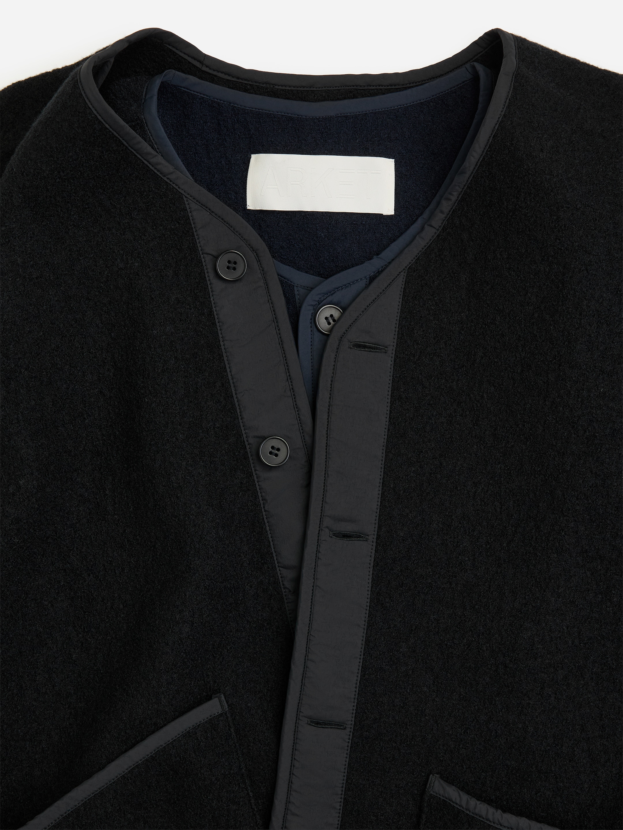 Wool Liner Jacket - Black - Regular fit - men - StillMedia/DescriptiveDetail - 6